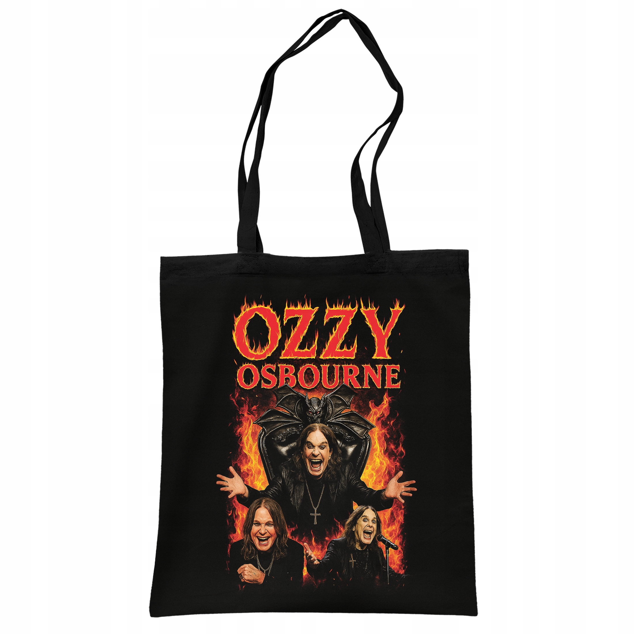 Torba bawełniana czarna na zakupy Ozzy Osbourne Black Sabbath