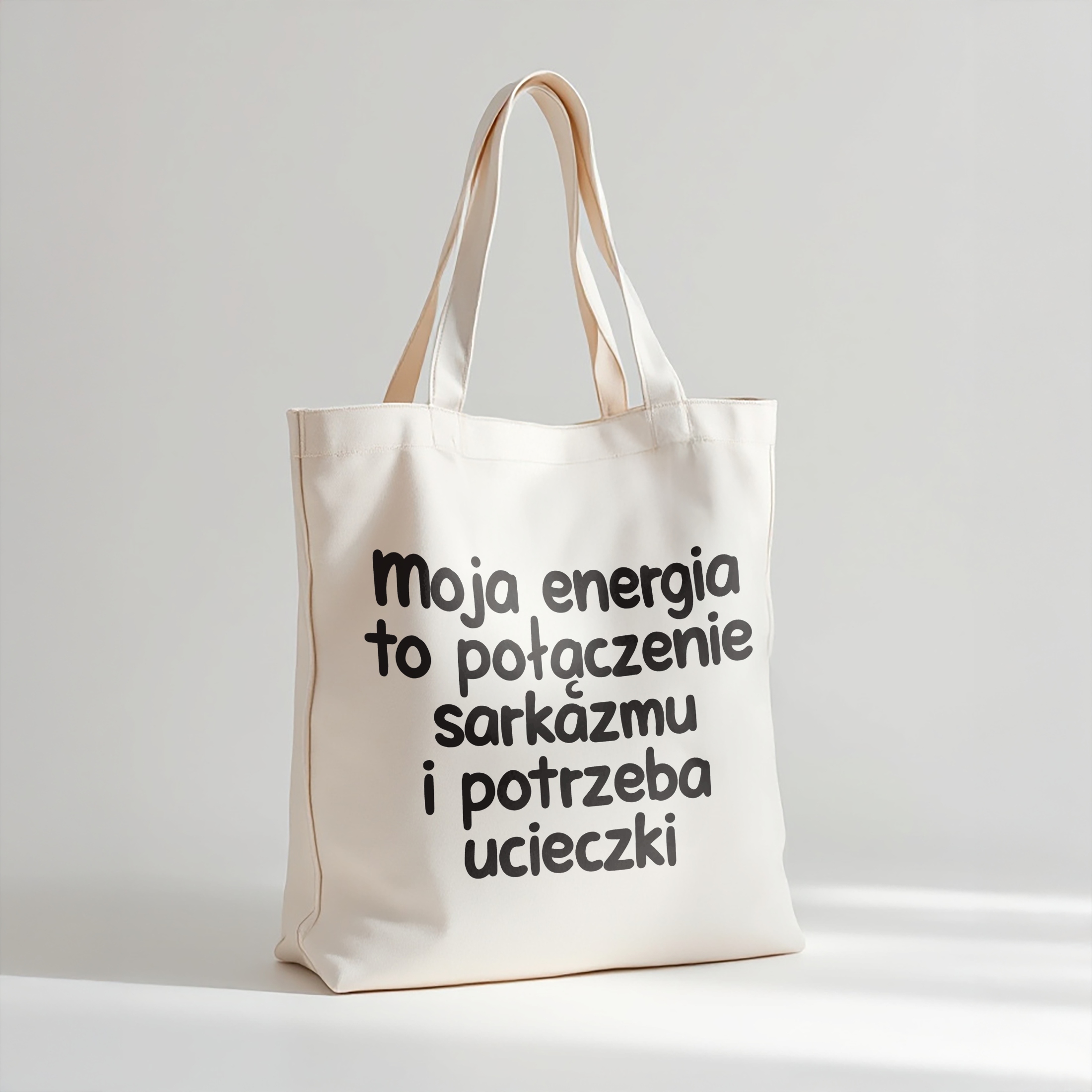 Torba bawełniana premium Moja Energia To Połączenie Zabawny Prezent