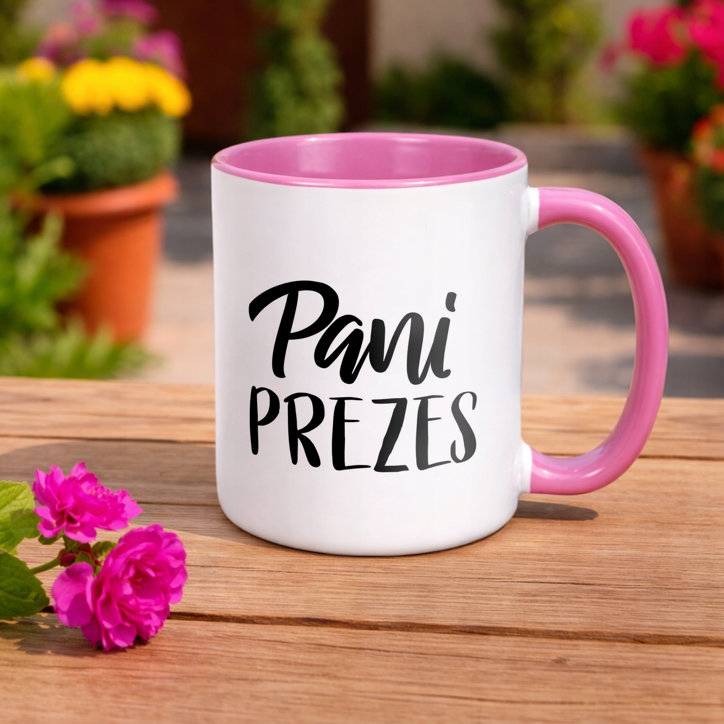 Kubek Różowy Pani Prezes Dla Kobiety Praca Prezent