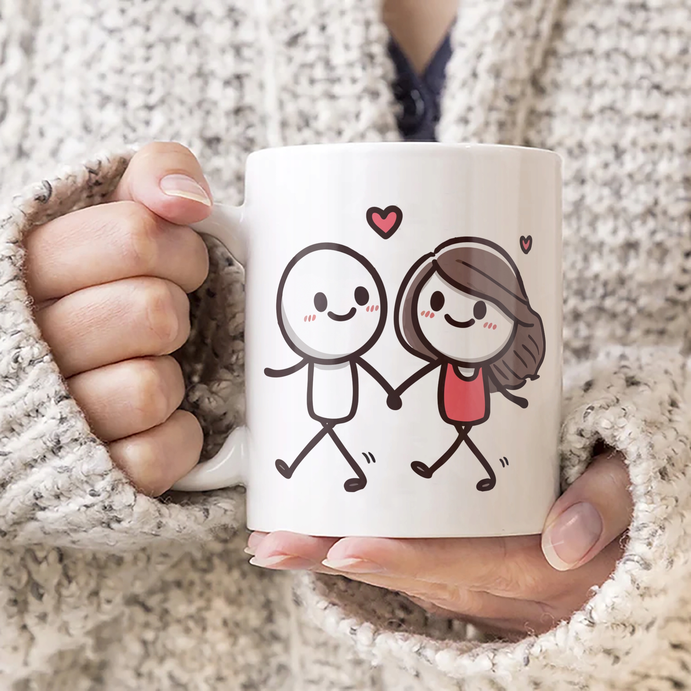 Kubek ceramiczny 330ml Walentynki Jesteś Moim Ulubionym Debilem Prezent