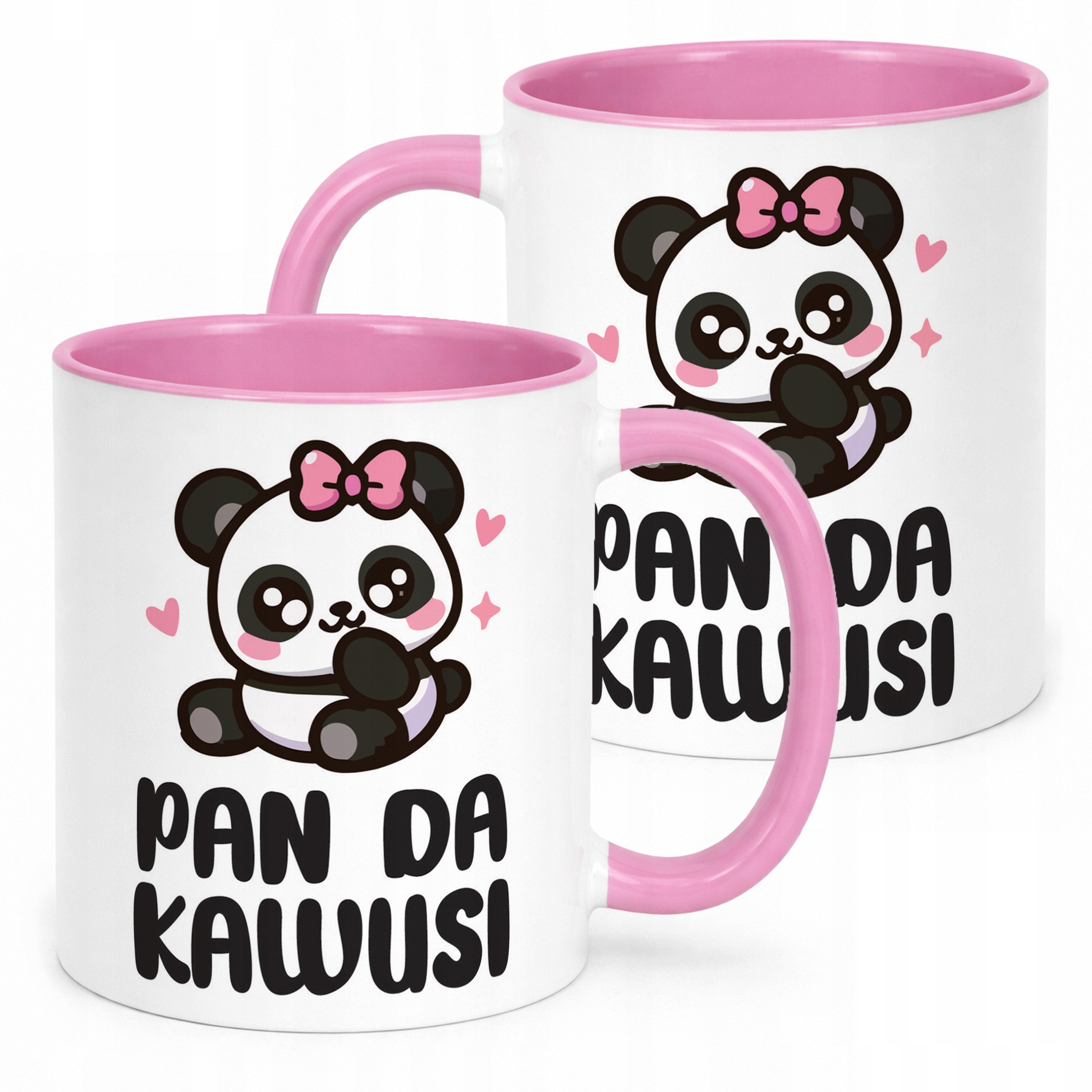 Kubek Różowy Pan Da Kawusi Panda Śmieszny Zabawny Prezent
