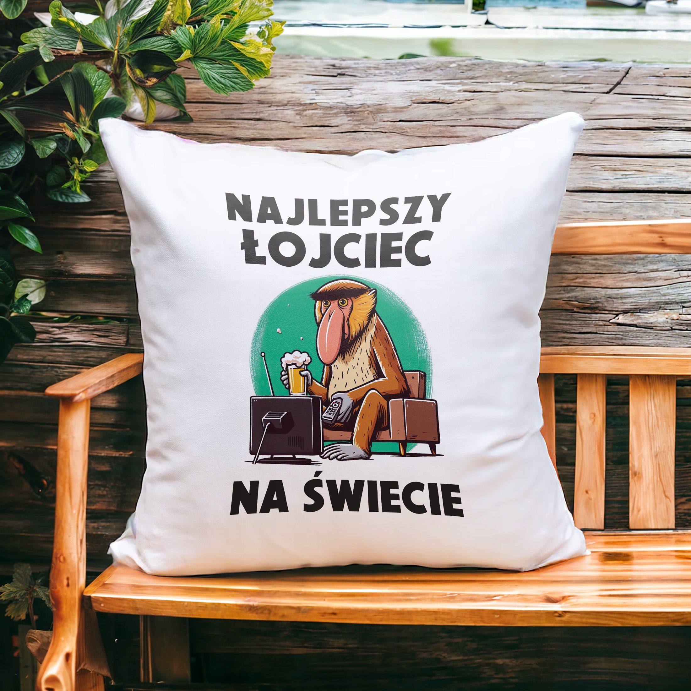 Poduszka 38x38cm Dzień Ojca Dla Taty Najlepszy Łojciec Nosacz Prezent