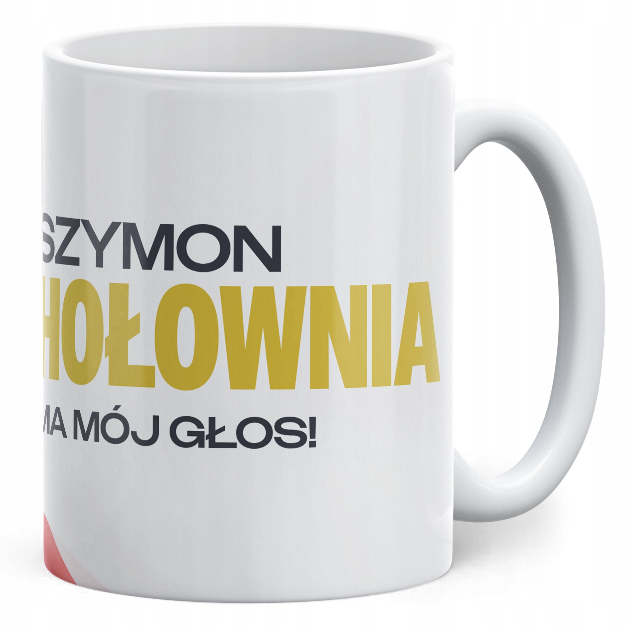 Kubek ceramiczny Szymon Hołownia Ma Mój Głos #Hołownia2025 Polska 2050