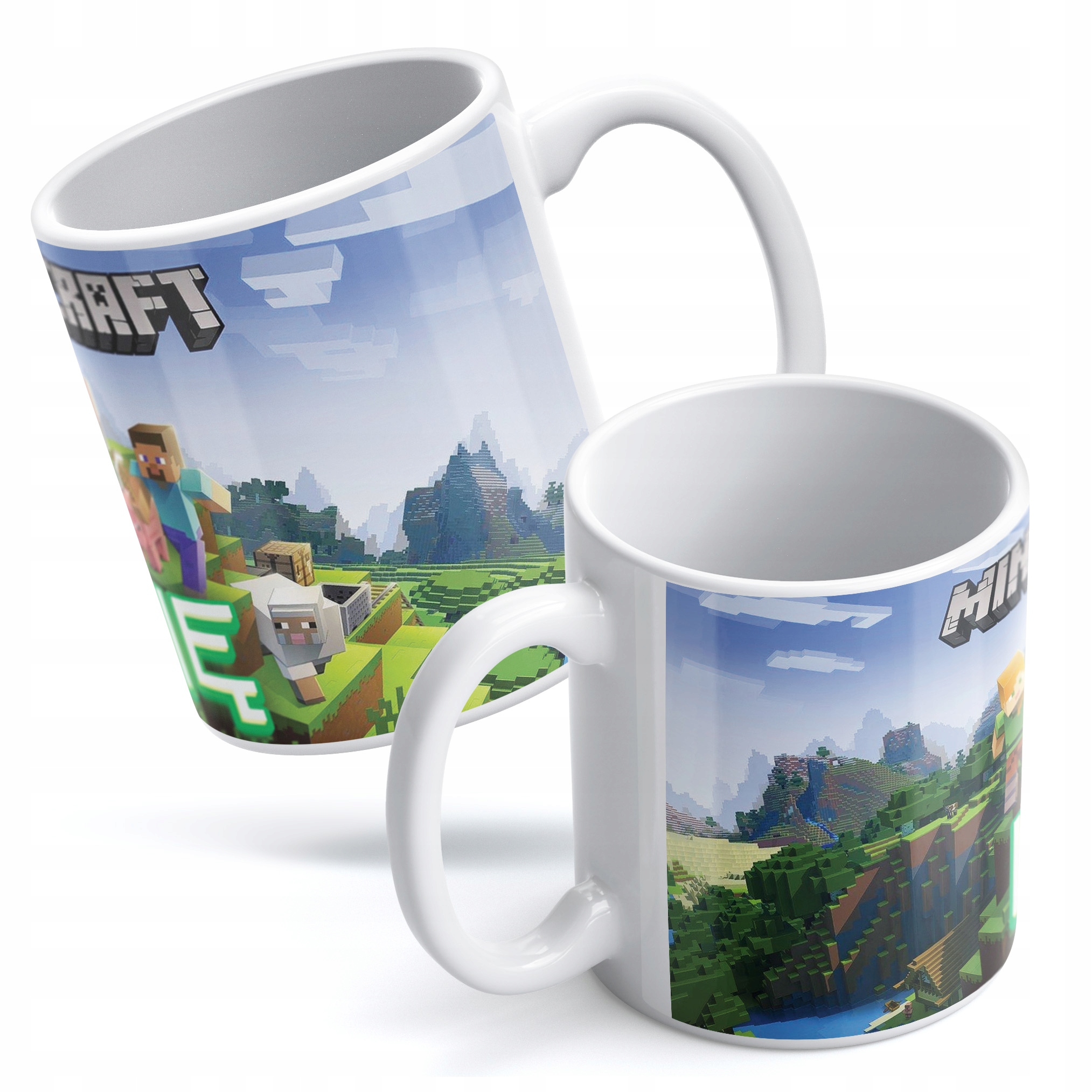 Zestaw Z Imieniem kubek + podkładka pod mysz 22×18 cm MINECRAFT Dla Gracza