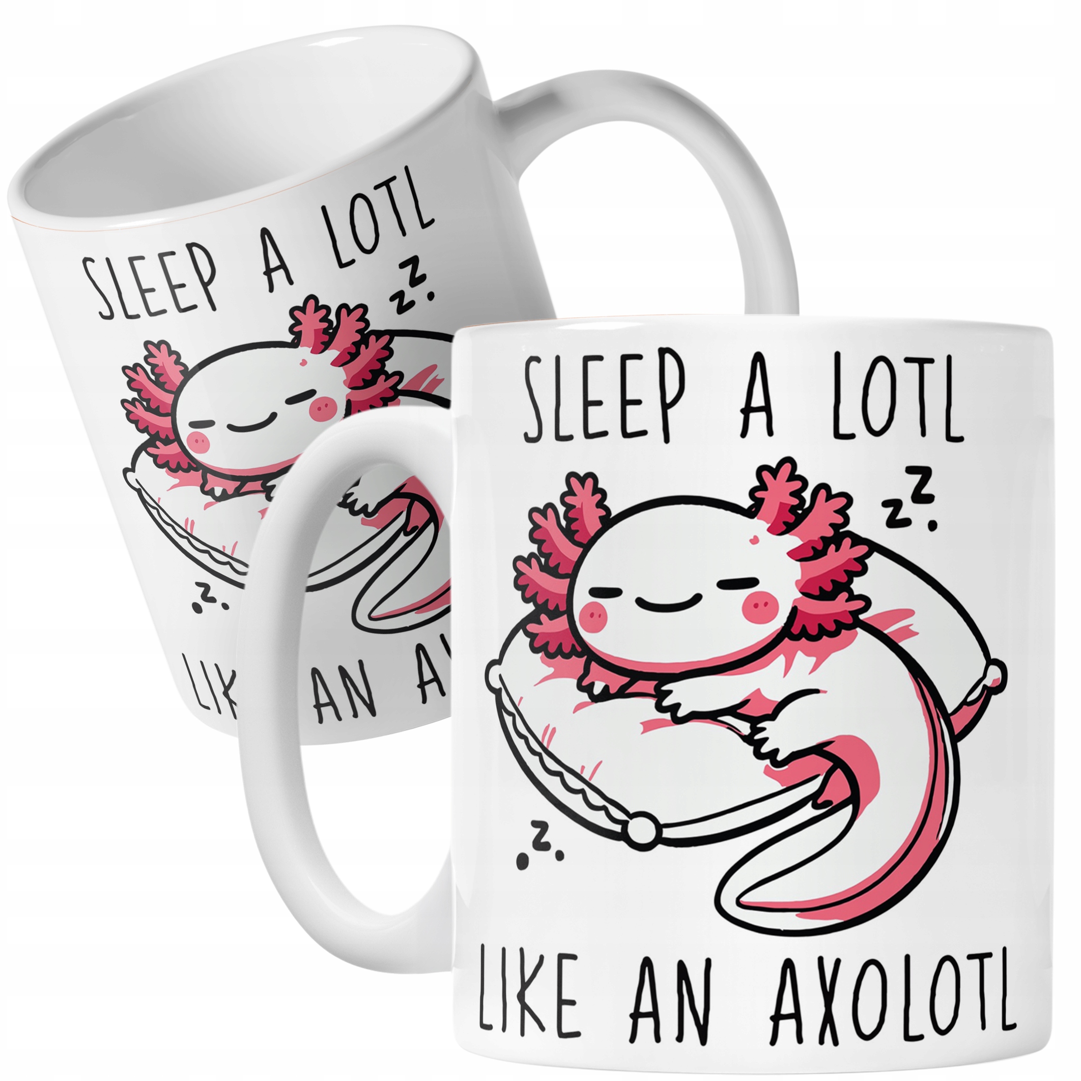 Kubek 330ml dla fana gier Aksolotl Axolotl Mine craft Różowy Zwierzak HIT