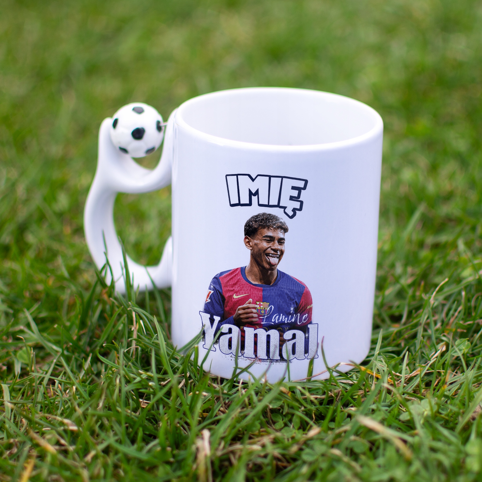 Kubek piłkarski personalizowany Lamine Yamal dla kibiców FC Barcelona