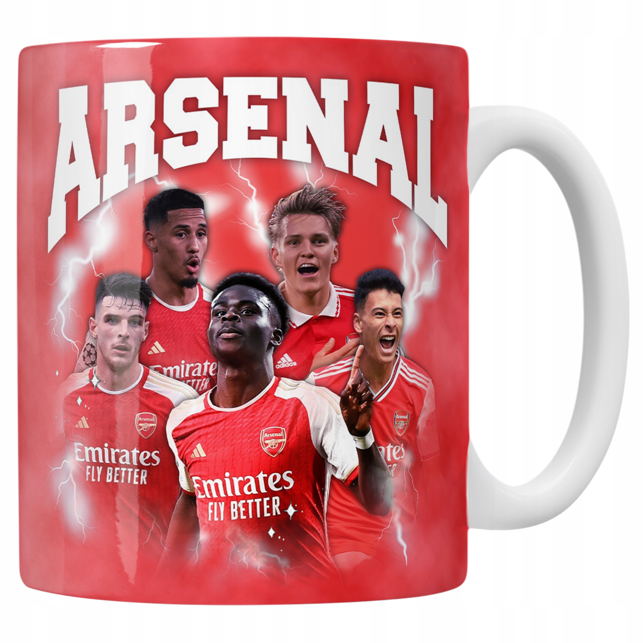 Kubek ceramiczny Arsenal Saka Odegaard Rice Saliba