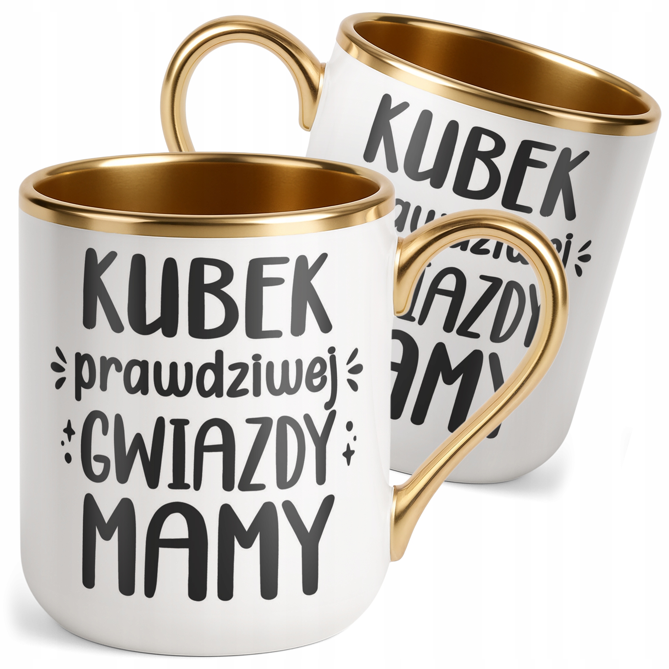 Kubek Premium Złoty Dzień Matki Dla Mamy Prezent Kubek Prawdziwej Gwiazdy