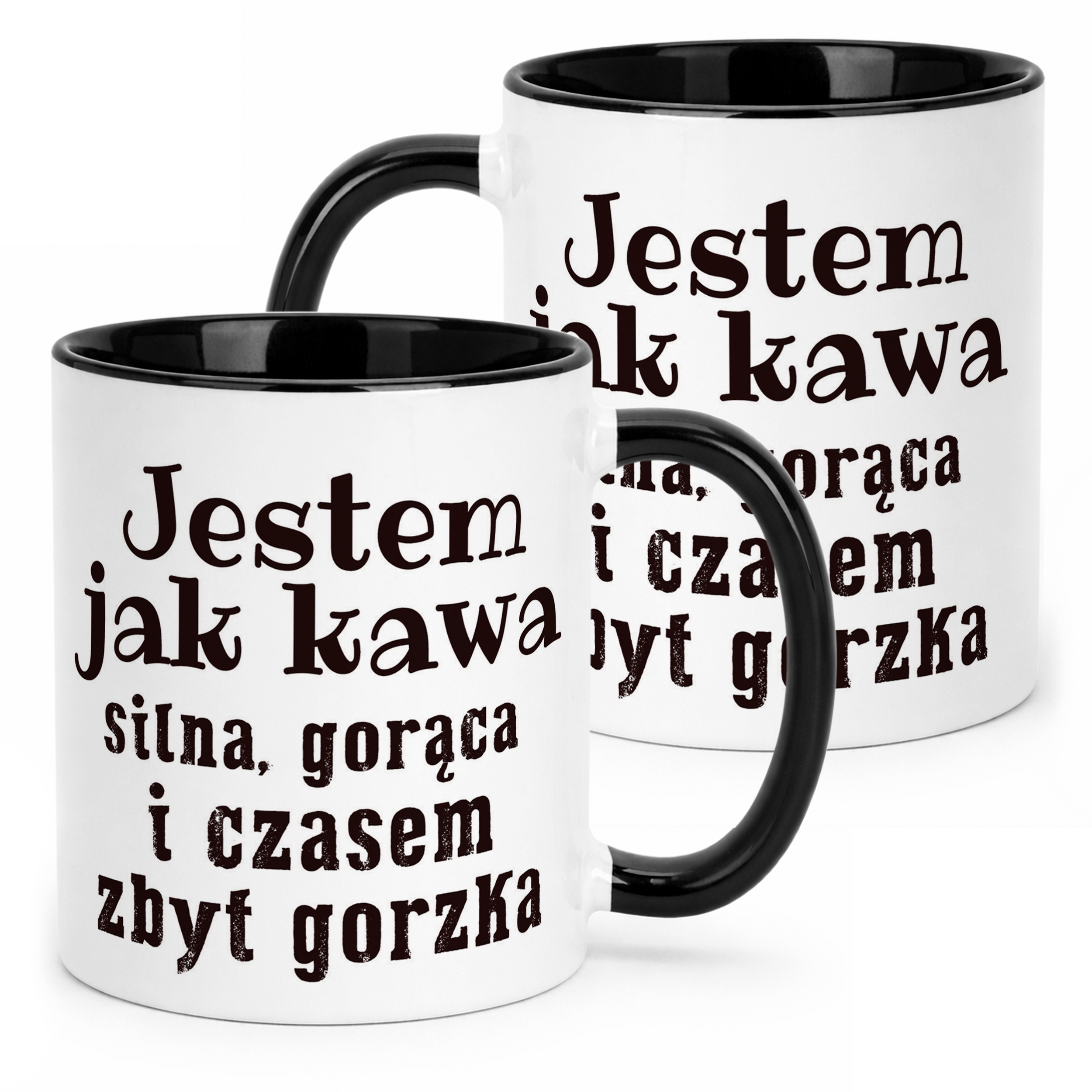 Kubek Czarny Jestem Jak Kawa Śmieszny Zabawny Prezent