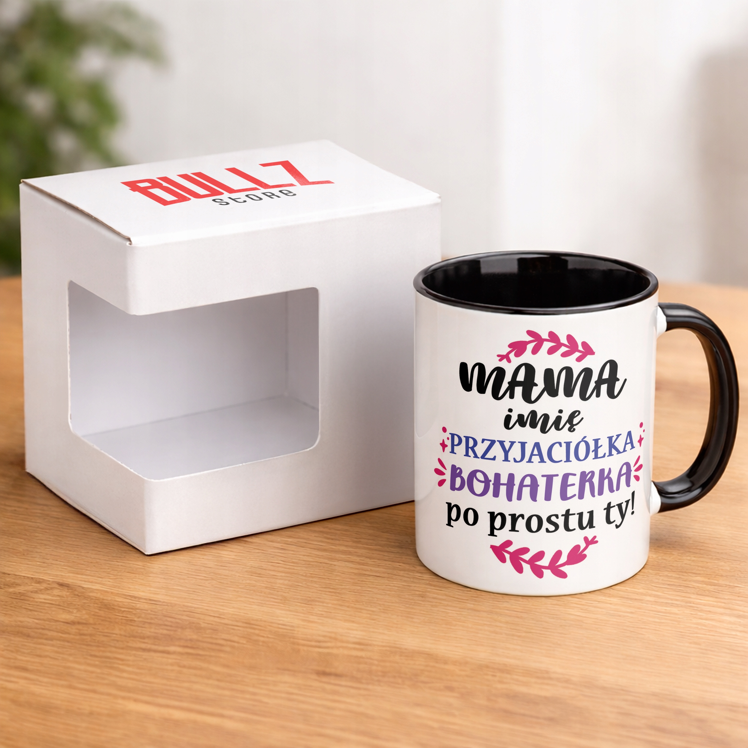 Kubek Czarny Personalizowany Dzień Matki Dla Mamy Prezent Upominek