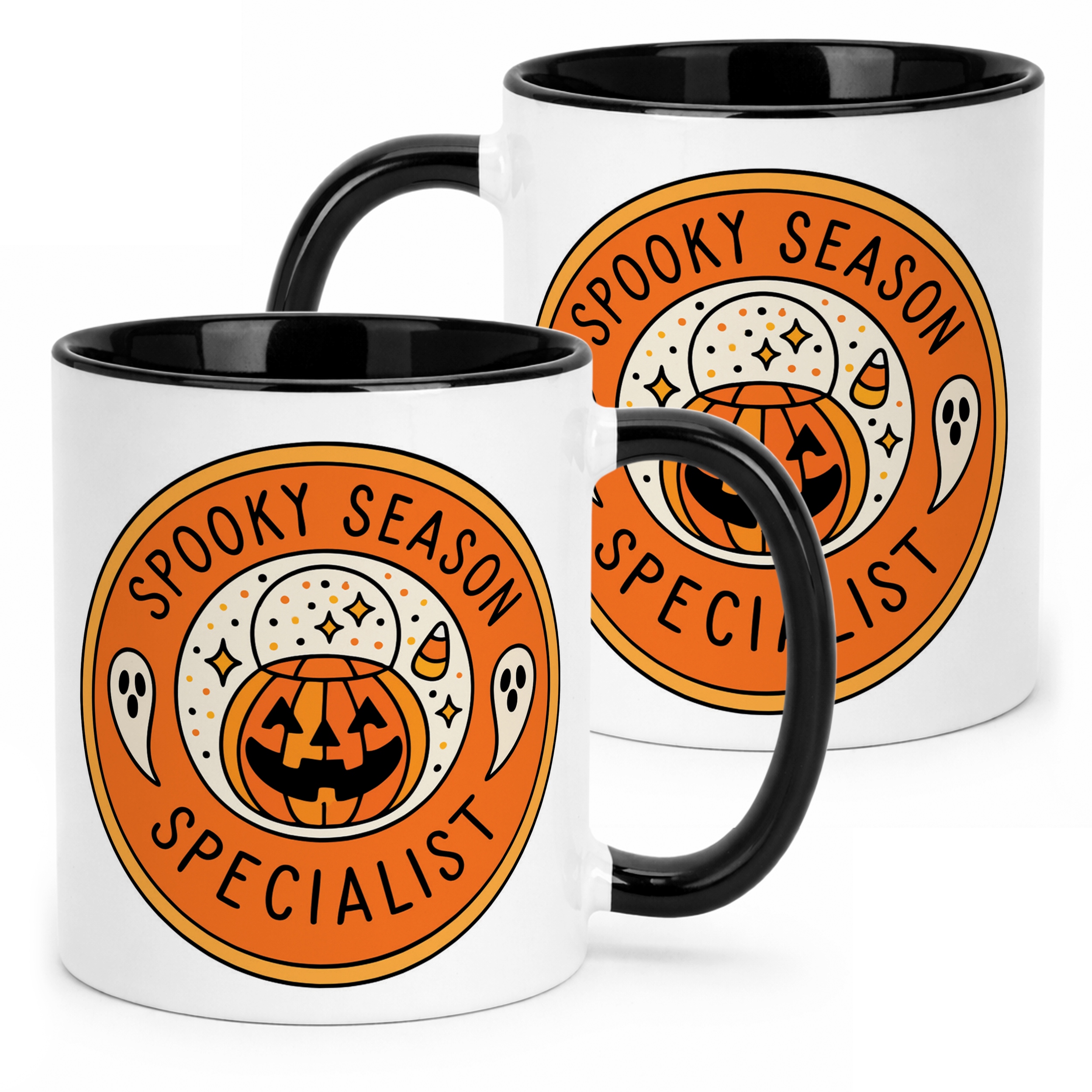 Kubek Czarny Halloween Spooky Season Dynia Jesień Prezent Upominek