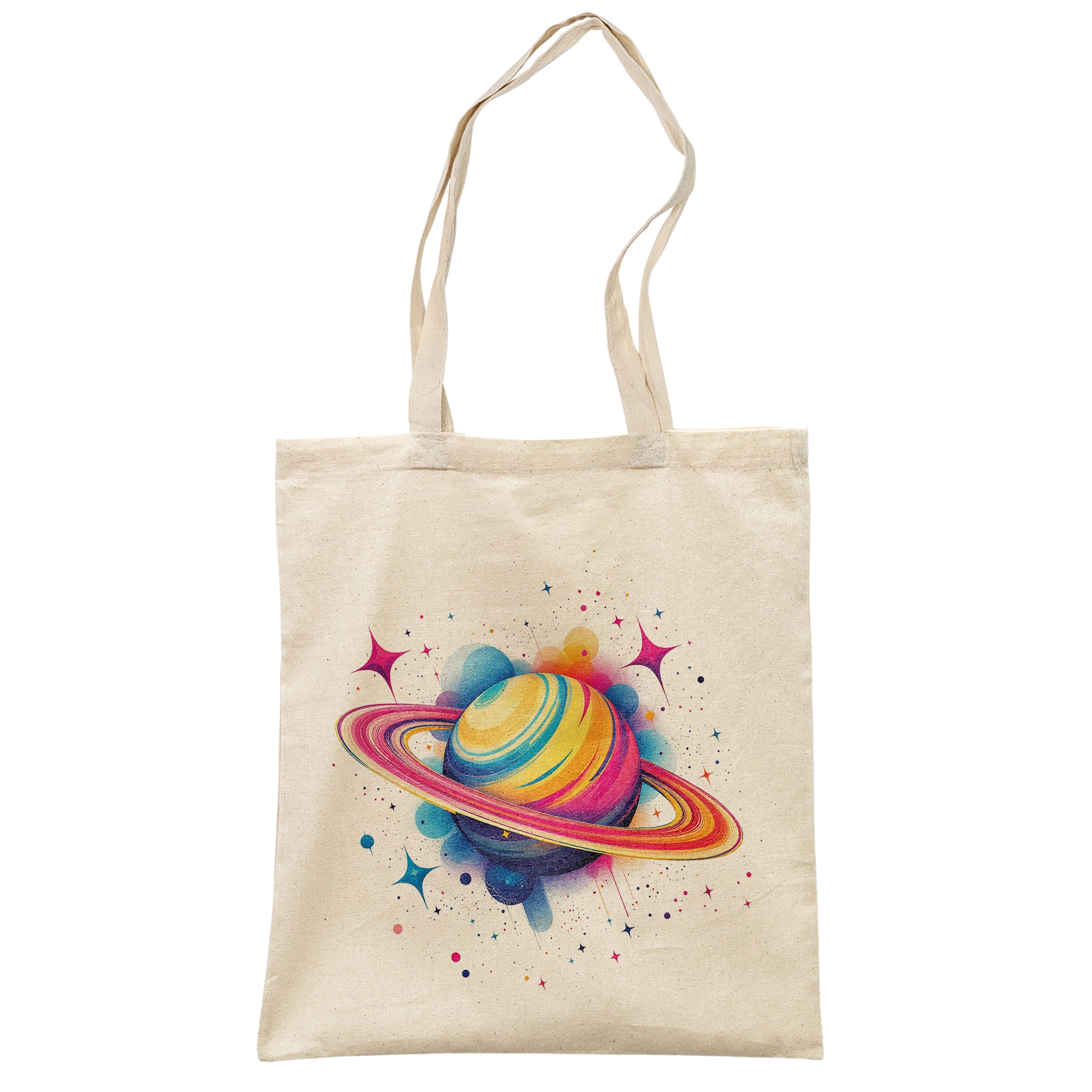 Torba bawełniana na zakupy Planeta Saturn Abstrakcja Prezent