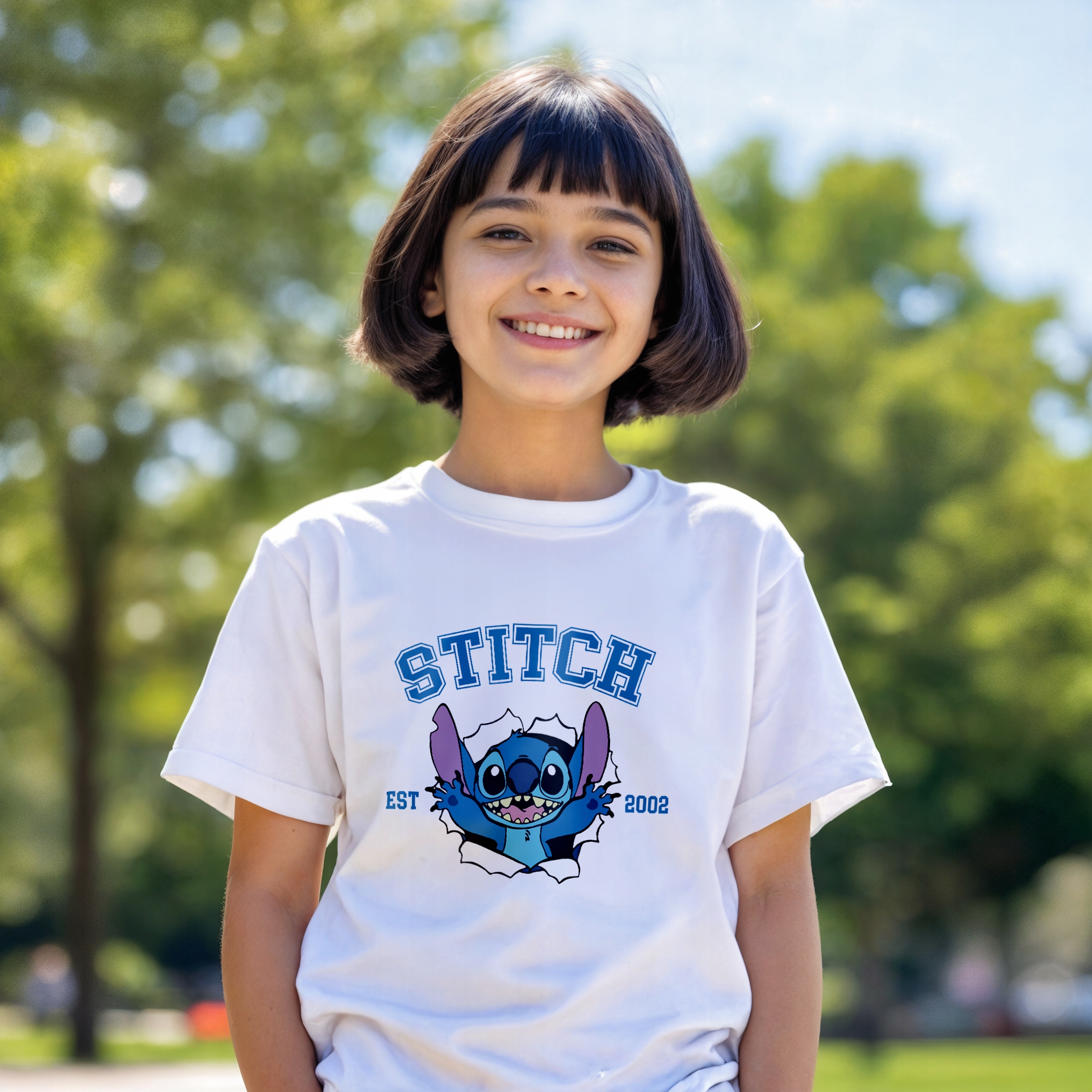 Koszulka biała dziecięca Stitch Lilo i Stich Dla Fanów