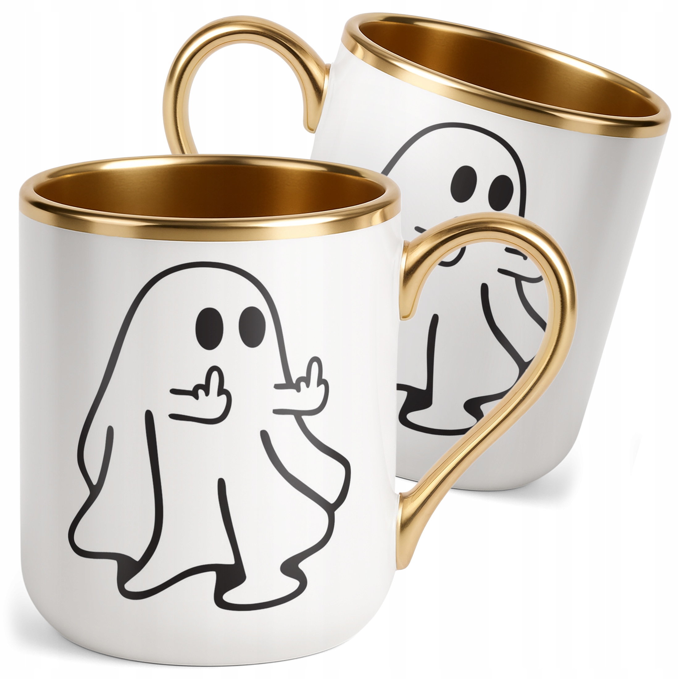 Kubek Premium Złoty Halloween Jesień Dynia Duch Prezent Upominek