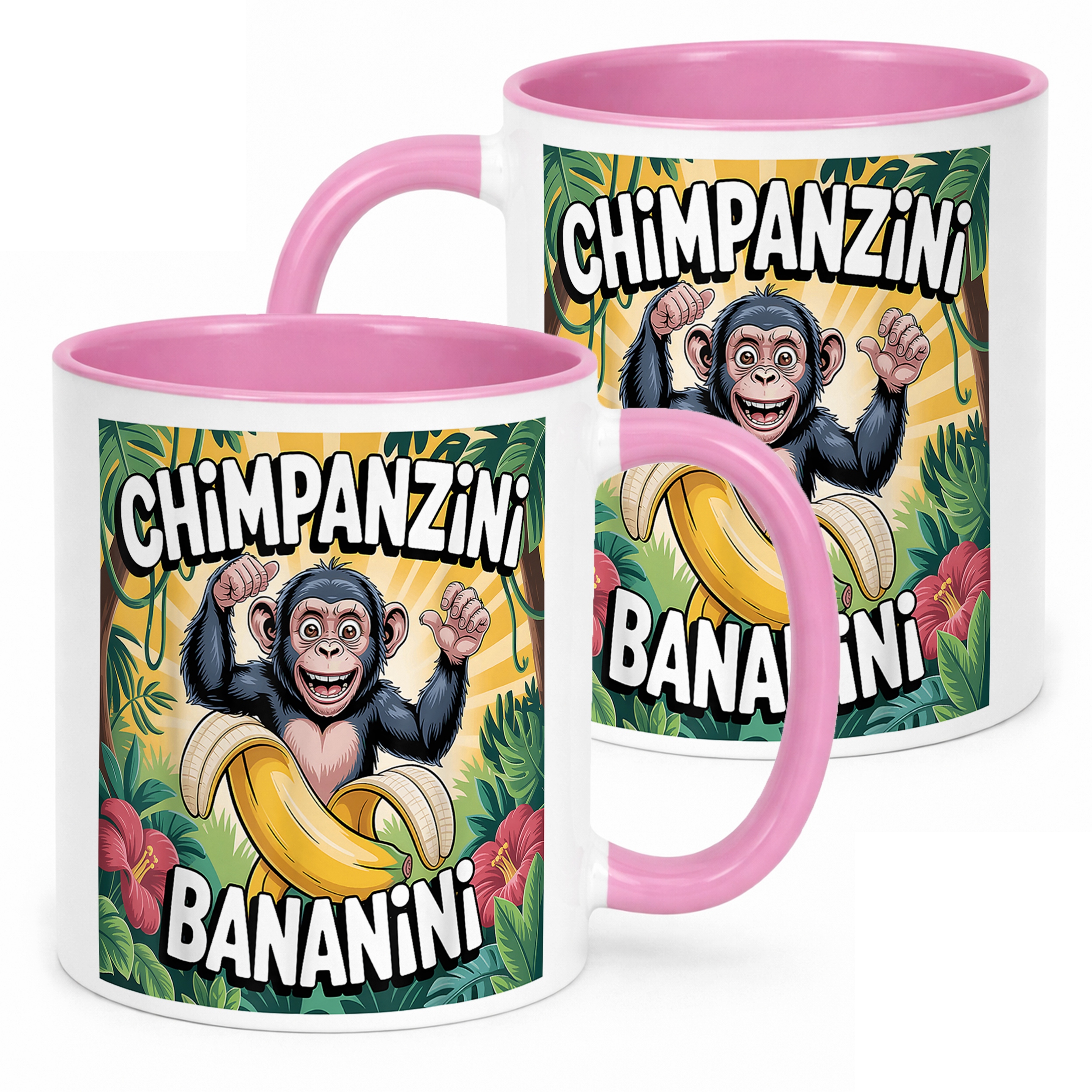 Kubek Różowy Chimpanzini Bananini viral tiktok brainrot