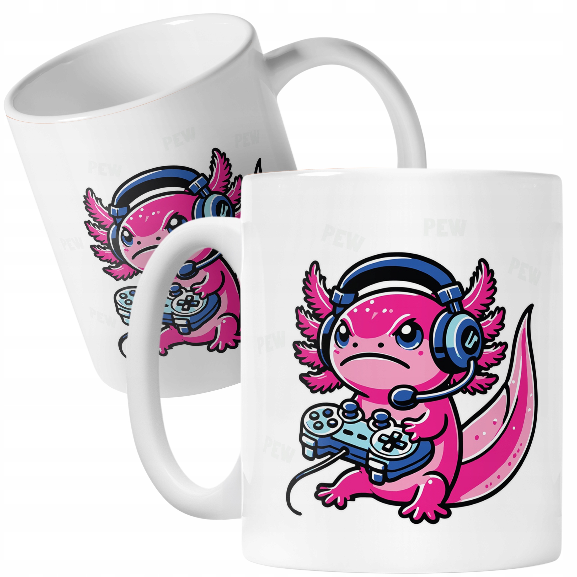 Fajny kubek do kakao dla dzieci Aksolotl Axolotl Różowy Zwierzak Trend OK