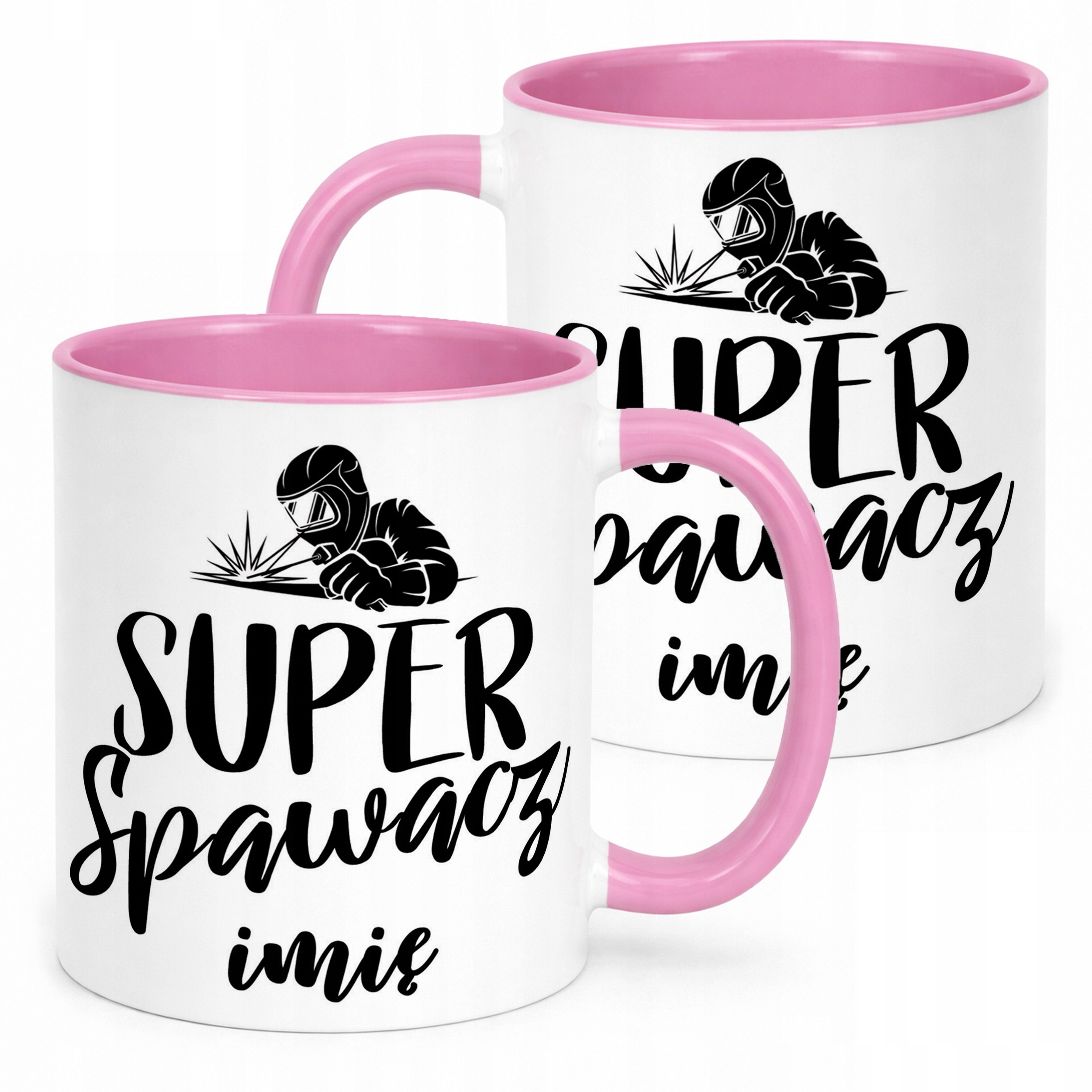 Kubek Różowy Personalizowany Super Spawacz Prezent Upominek