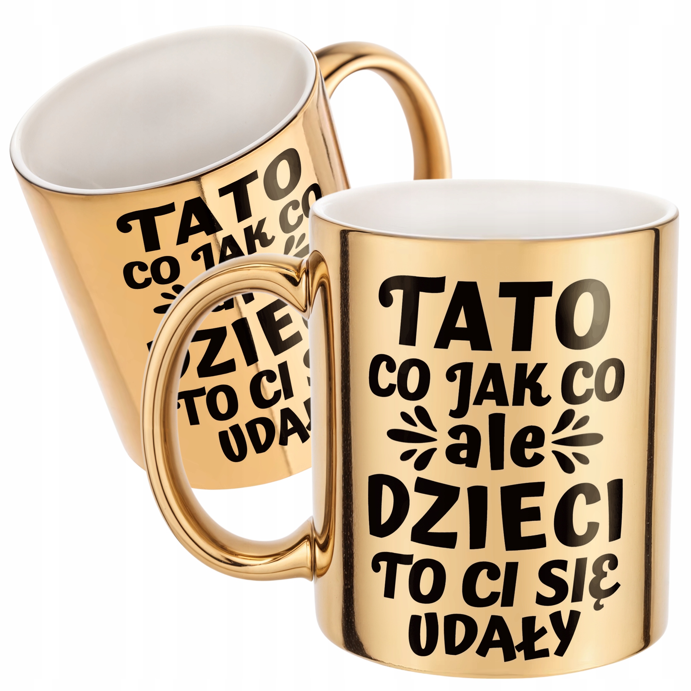 Złoty Kubek Dzień Ojca Dla Taty Dzieci To Ci Się Udały Prezent