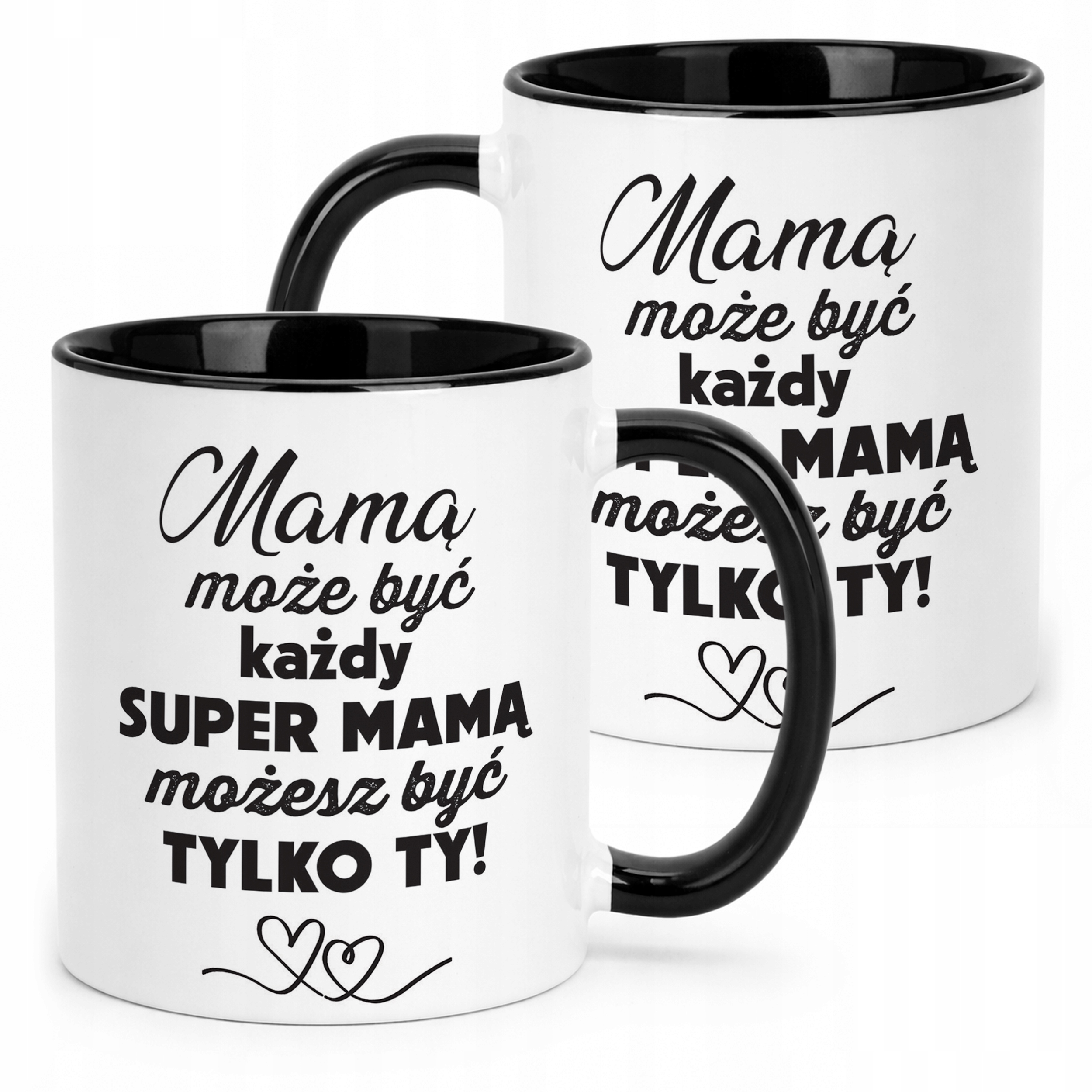 Kubek Czarny Dzień Matki Dla Mamy Prezent Upominek Super Mama