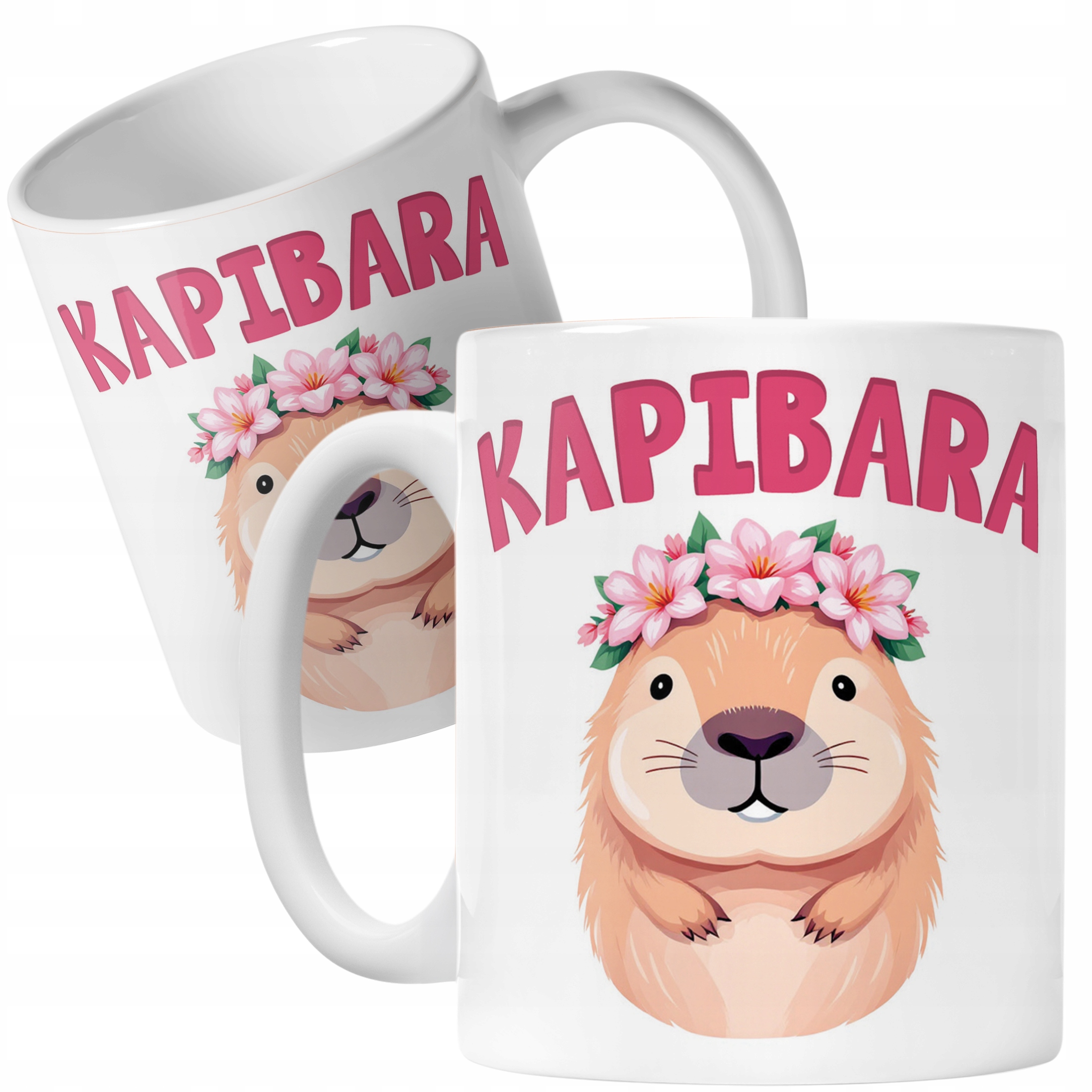 Kubek ceramiczny Kapibara Capybara Zwierzak Słodki Dla Dzieci Prezent