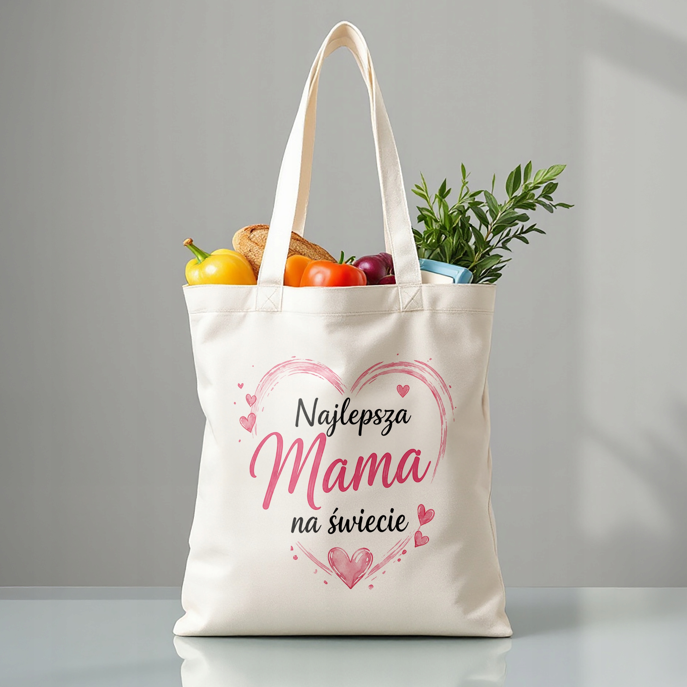Prezent na Dzień Matki torba bawełniana premium dla mamy trafiony prezent