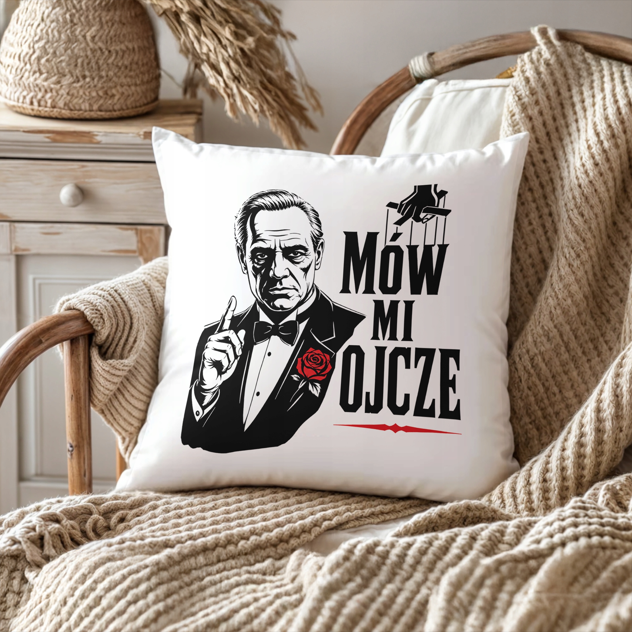 Dzień Ojca prezent dla taty poduszka 38x38cm pomysł na praktyczny upominek