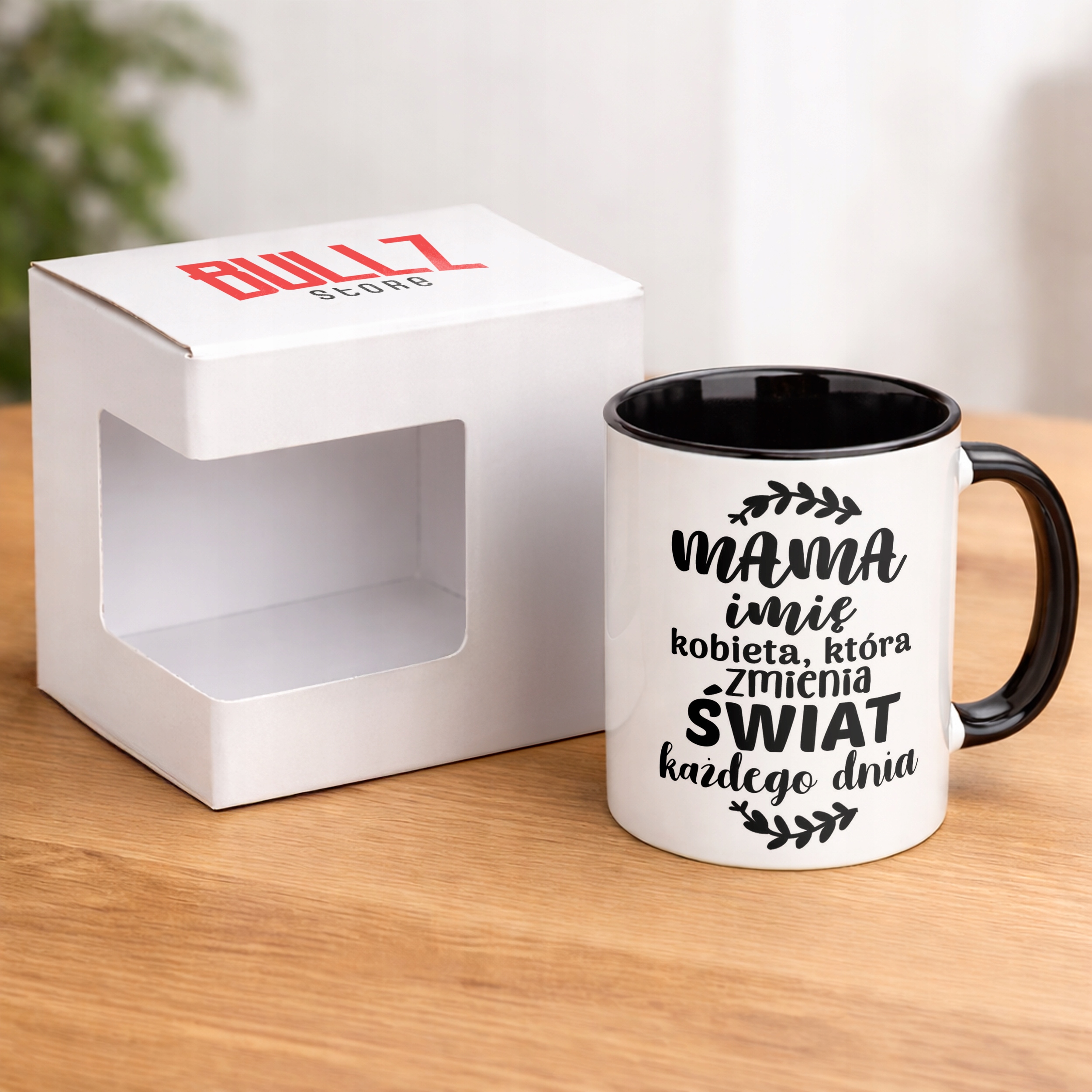 Kubek Czarny Personalizowany Dzień Matki Dla Mamy Prezent Upominek