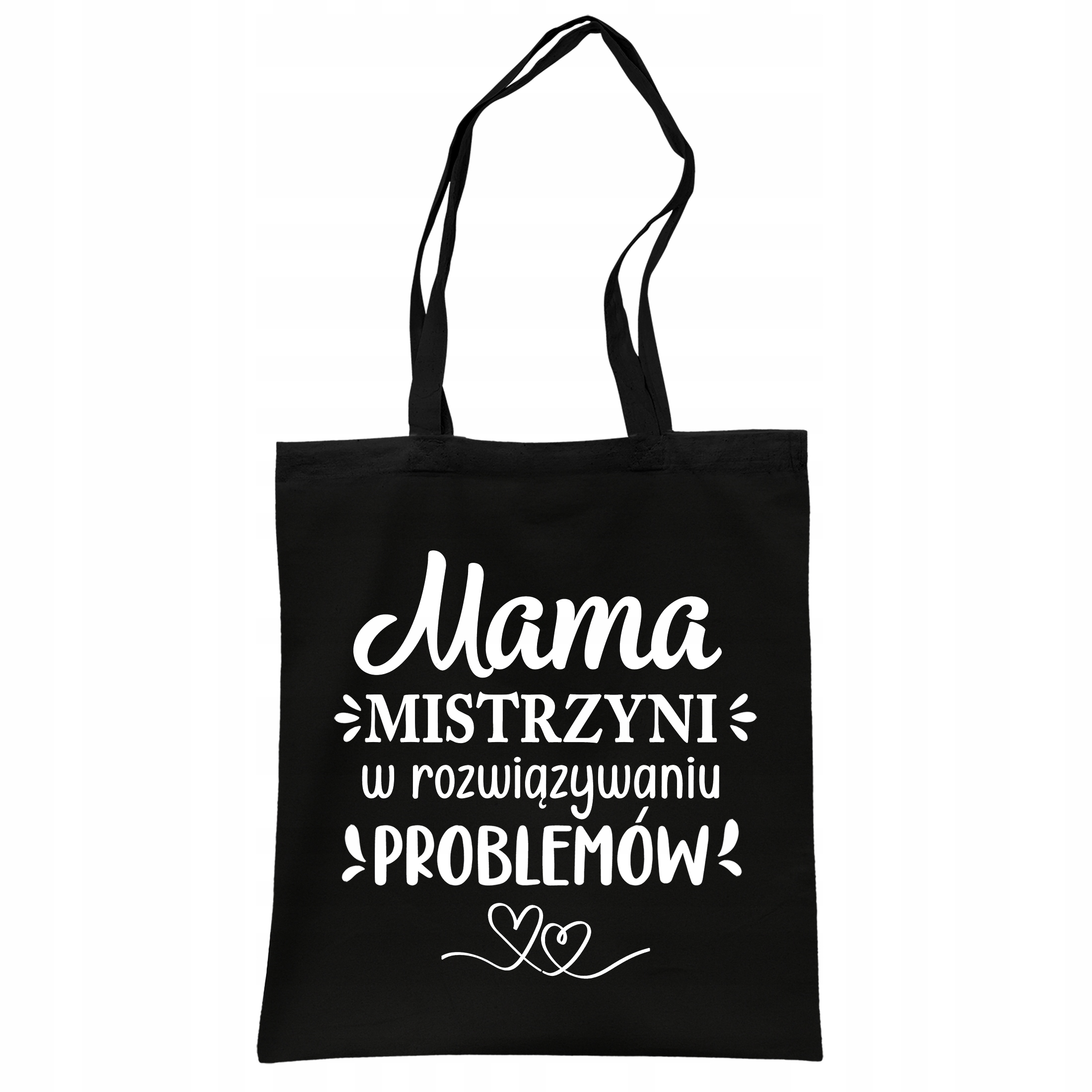 Torba bawełniana czarna na zakupy Dzień Matki Dla Mamy Prezent