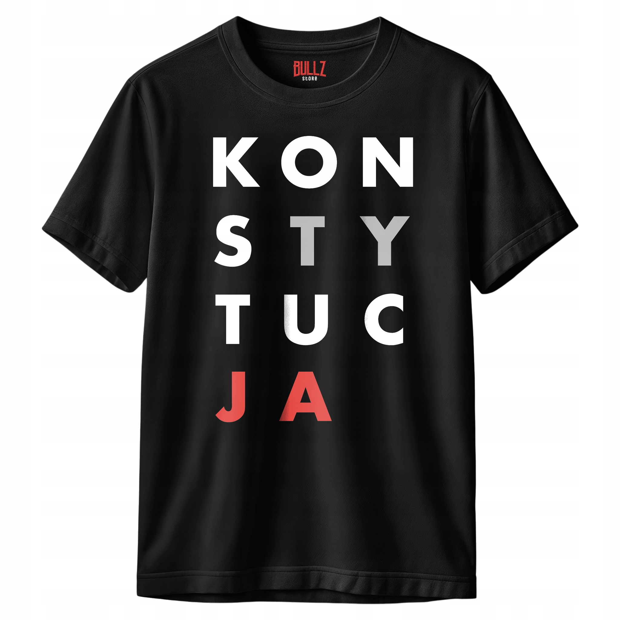 Koszulka czarna męska Konstytucja Zabawny Prezent Upominek