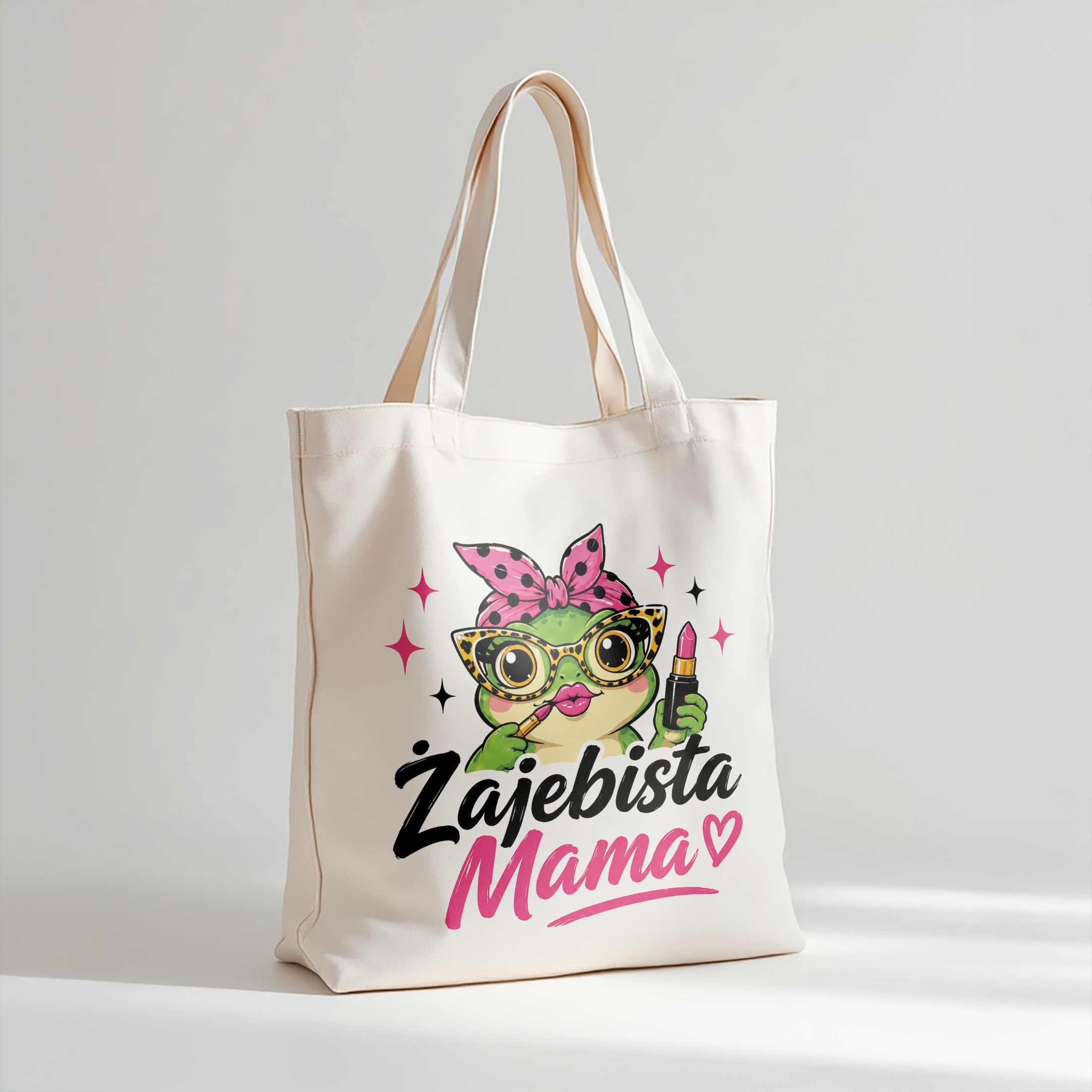 Prezent na Dzień Matki torba bawełniana premium dla mamy piękny upominek