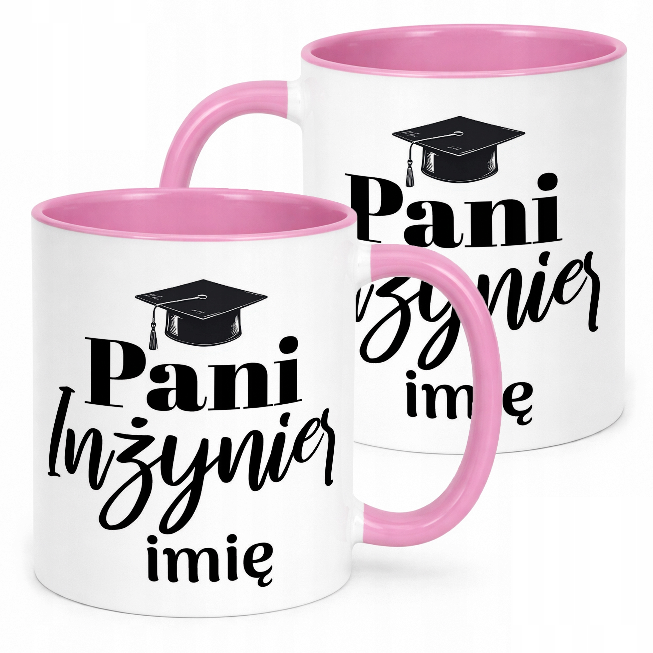 Kubek Różowy Personalizowany Pani Inżynier Prezent Upominek