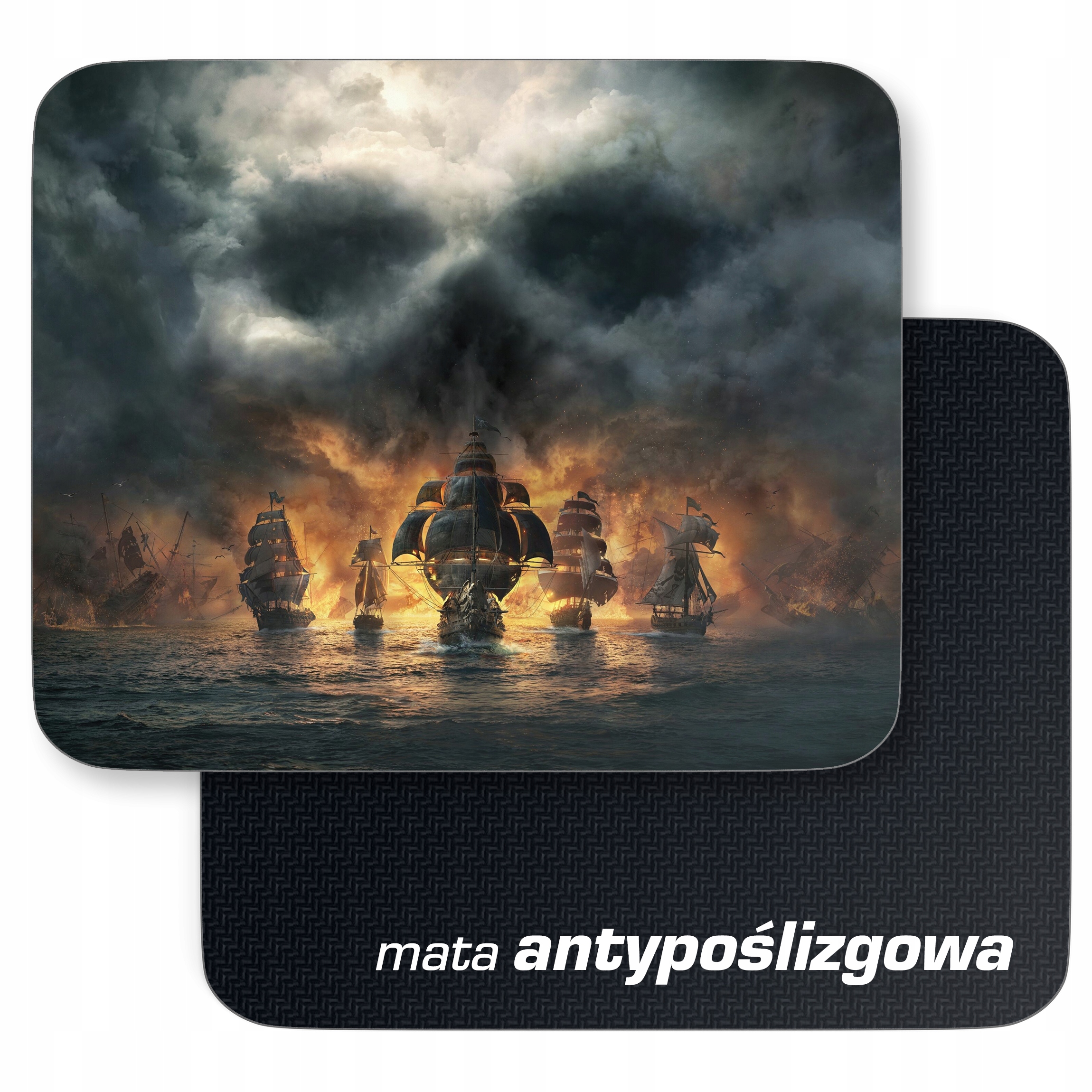 Podkładka pod mysz 22×18 cm Piraci z Karaibów Czaszka Statki dla graczy