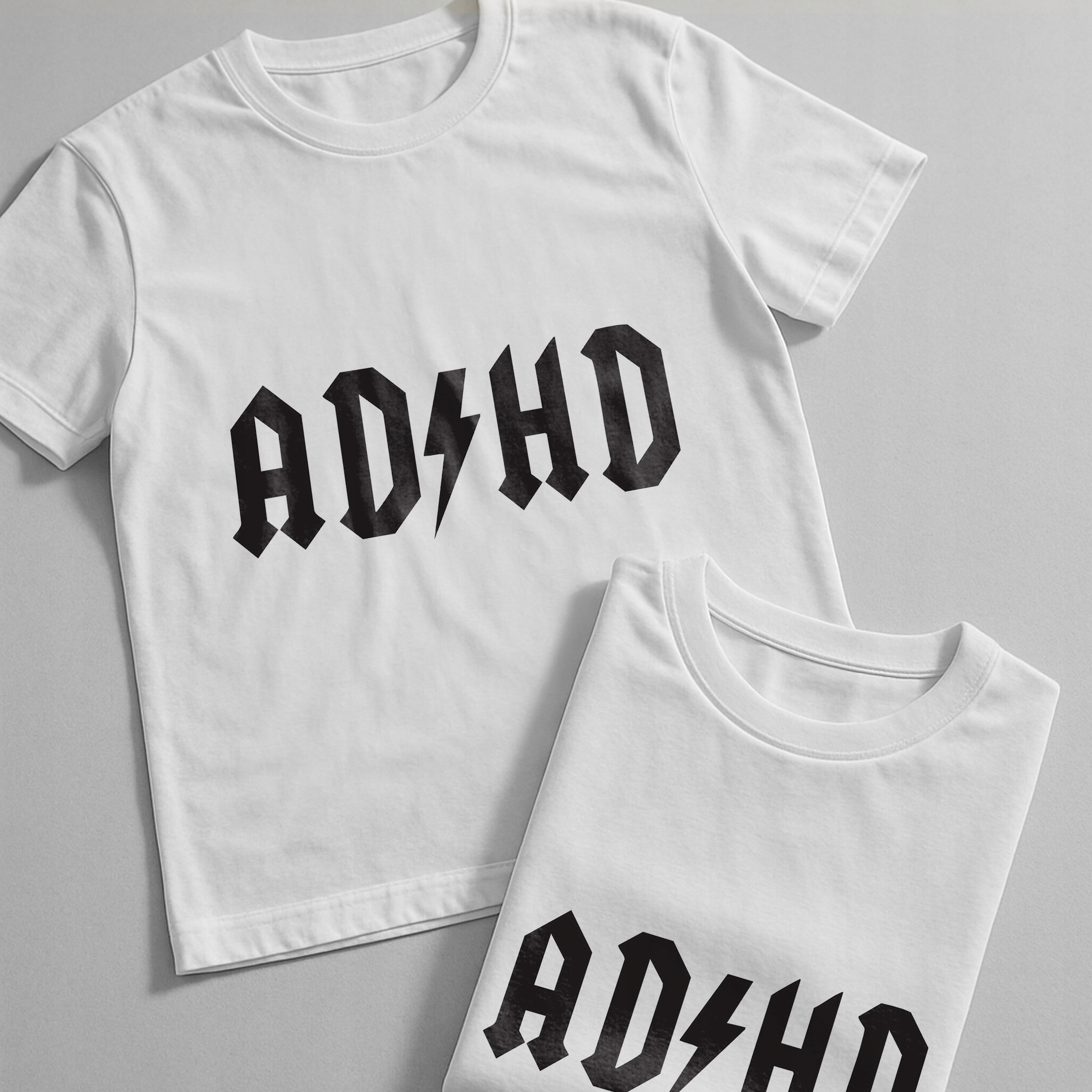 Koszulka biała męska ADHD Zabawny Prezent Upominek r. 3XL