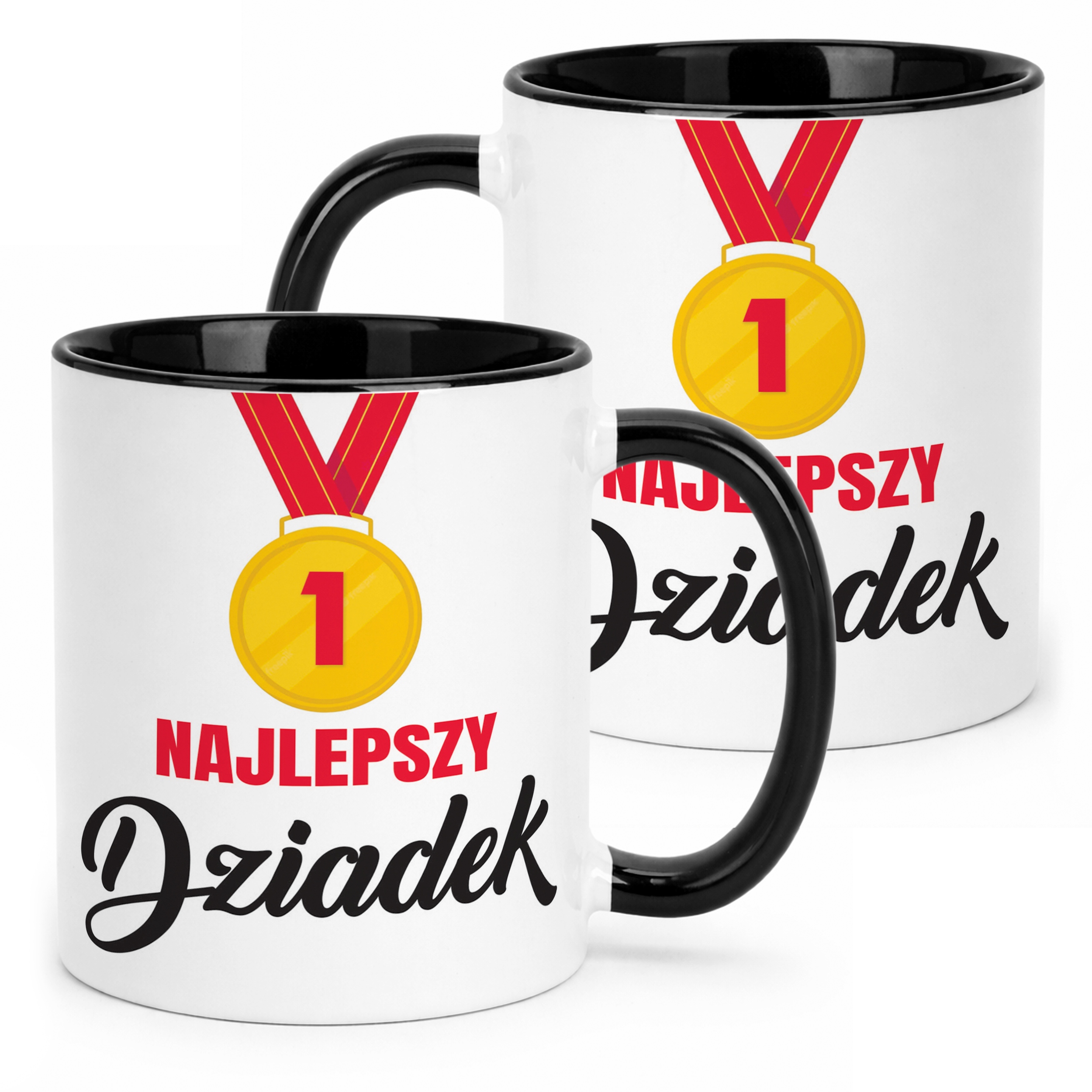 Kubek Czarny Dzień Dziadka Najlepszy Dziadek Prezent Upominek