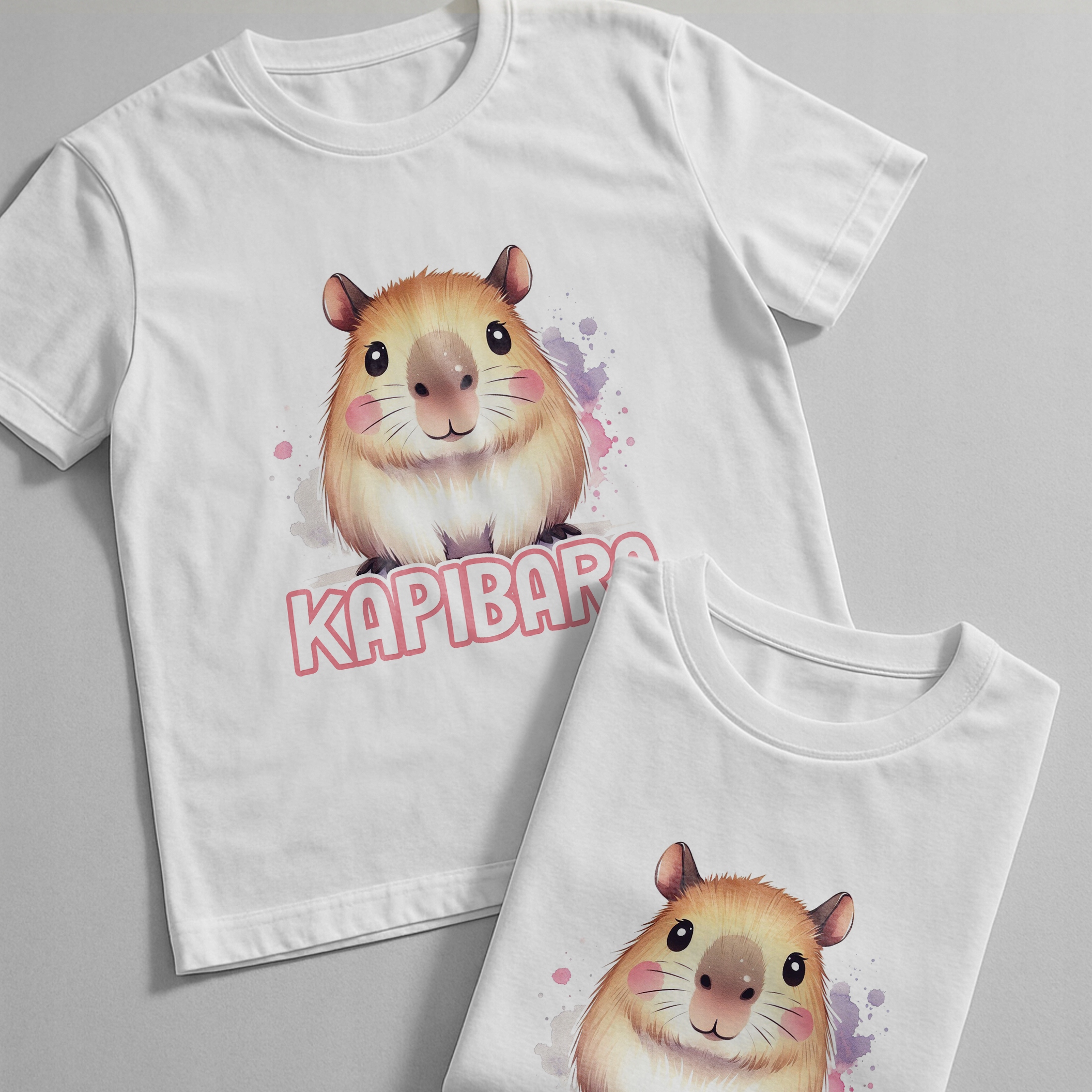 Koszulka biała dziecięca Kapibara Capybara Zwierzak