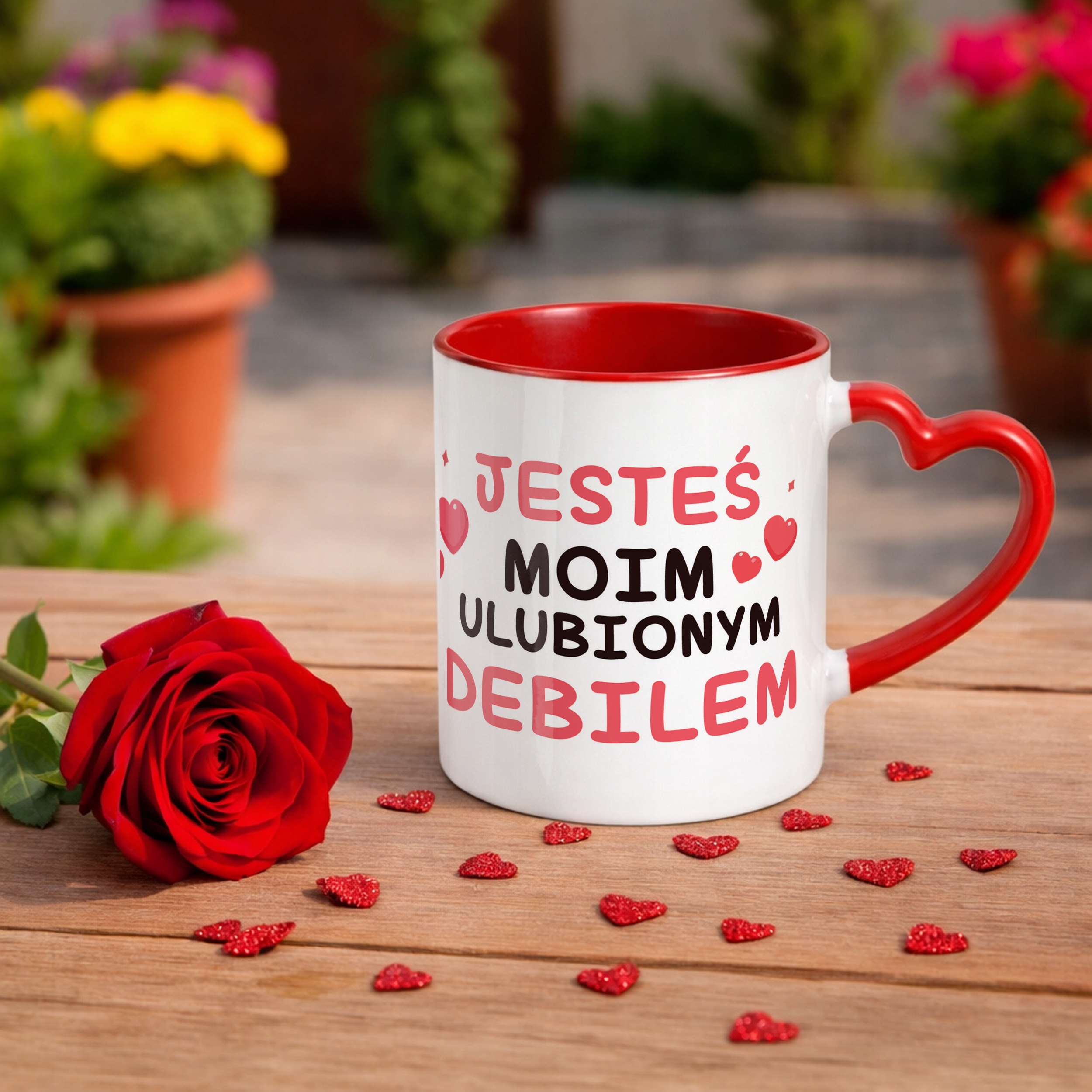 Kubek Walentynkowy Personalizowany Serce Walentynki Prezent Upominek
