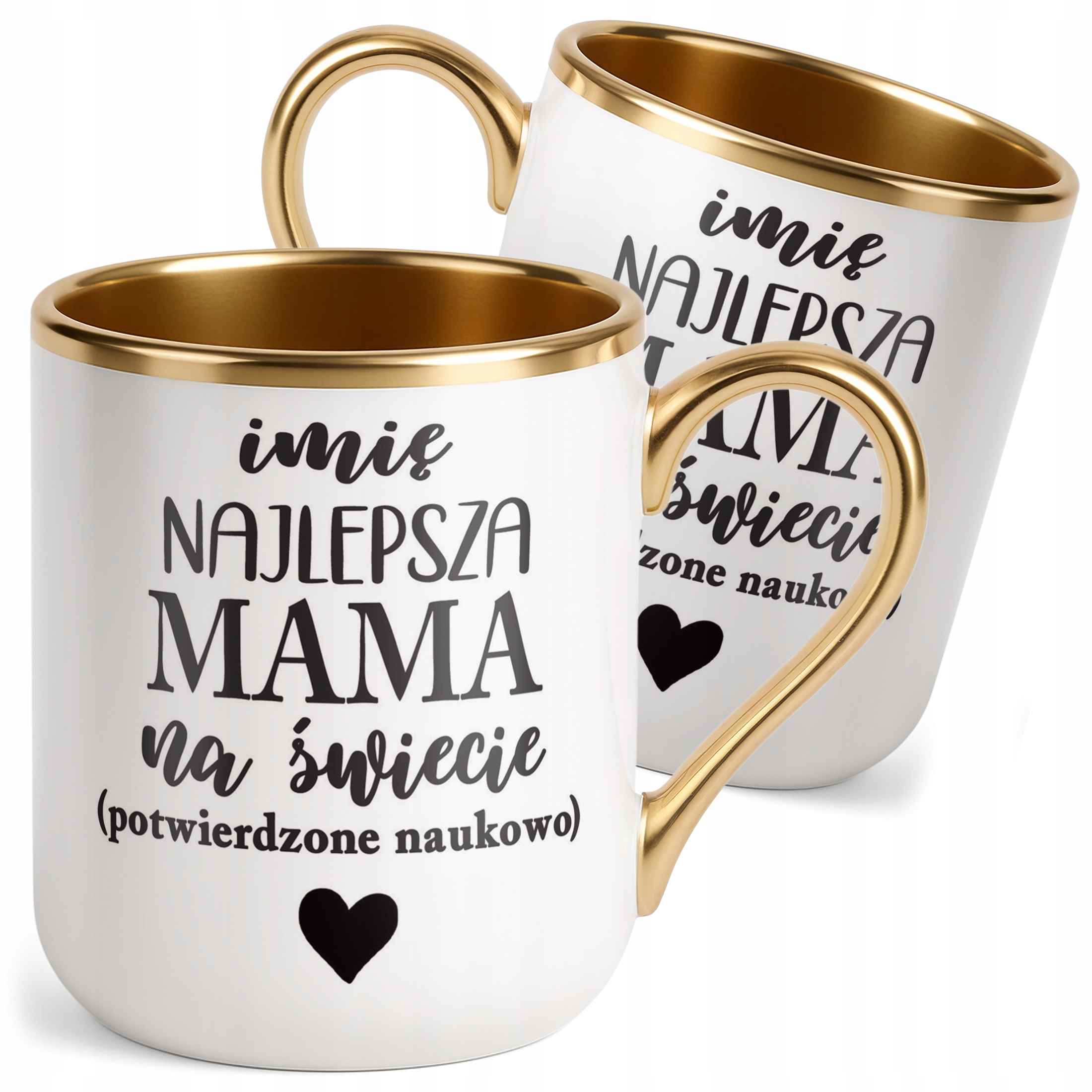 Kubek Premium Złoty Personalizowany Dzień Matki Dla Mamy Prezent Upominek