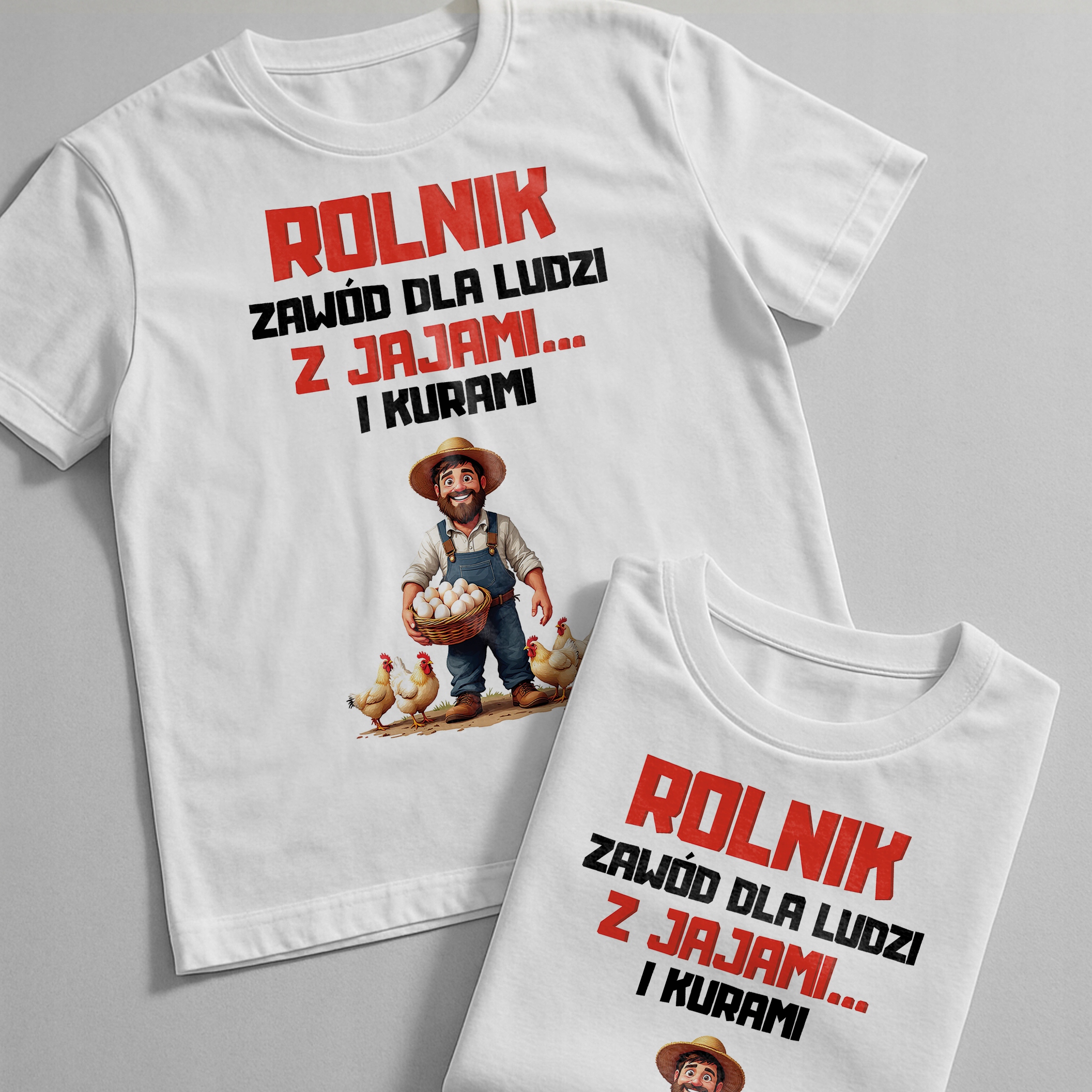 Koszulka biała męska Dla Rolnika Zabawny Prezent Upominek