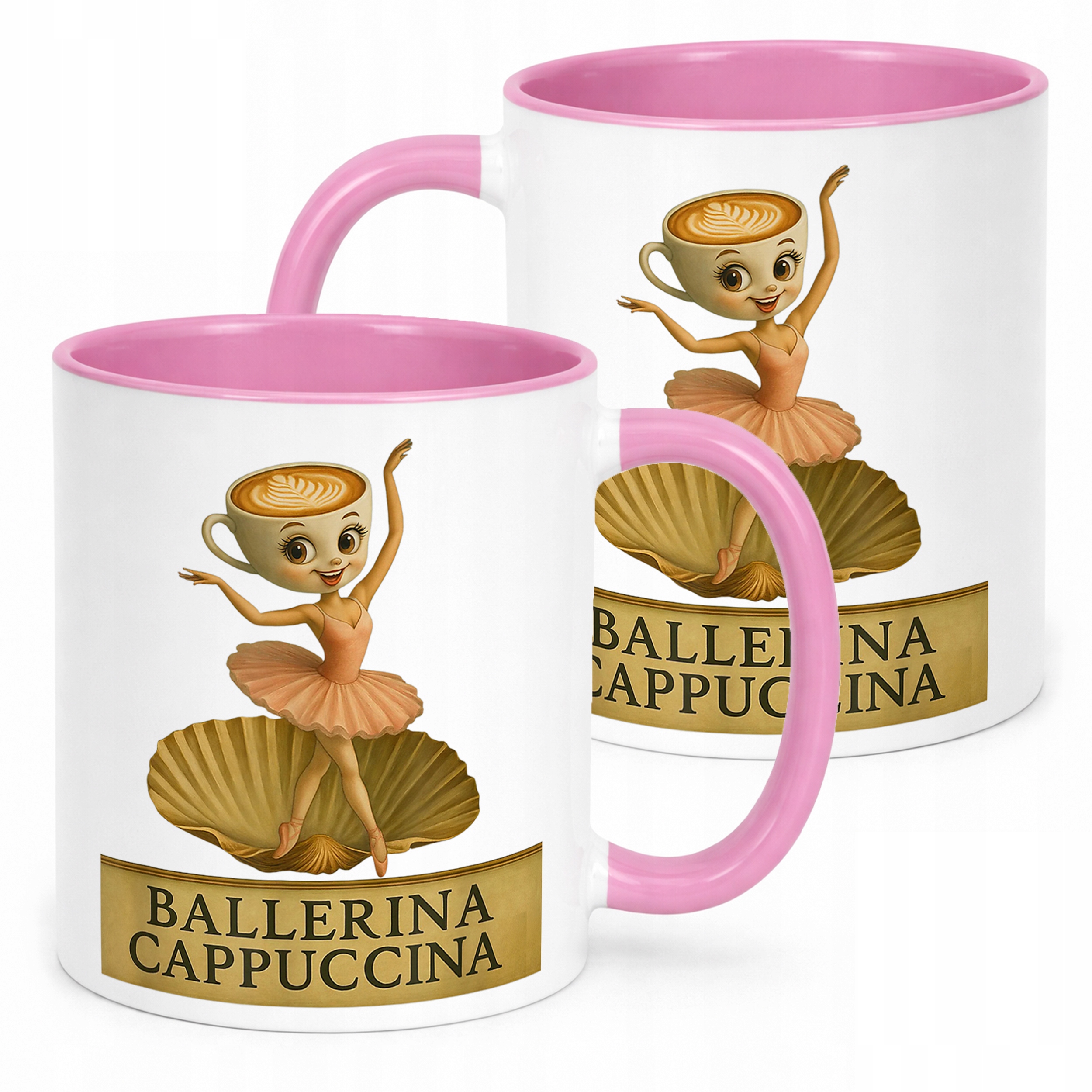 Kubek Różowy Ballerina Cappuccina viral tiktok mem