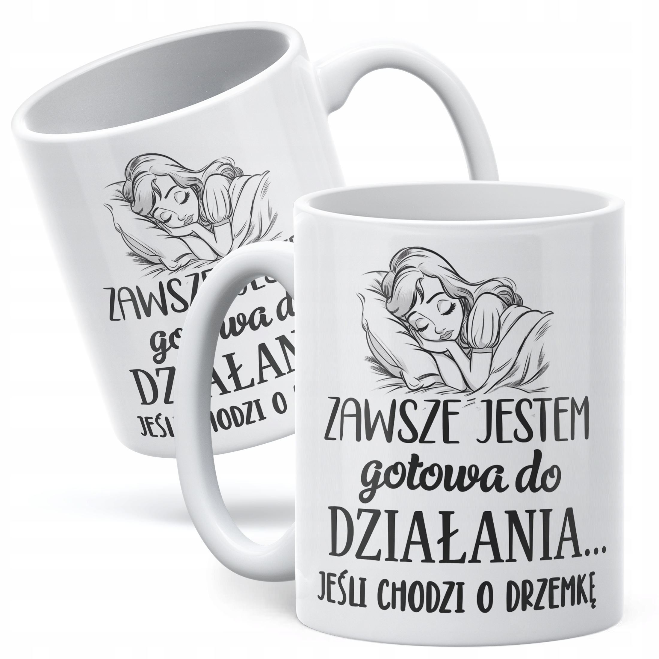 Kubek ceramiczny Dzień Kobiet Gotowa Do Działania Prezent Dla Kobiety
