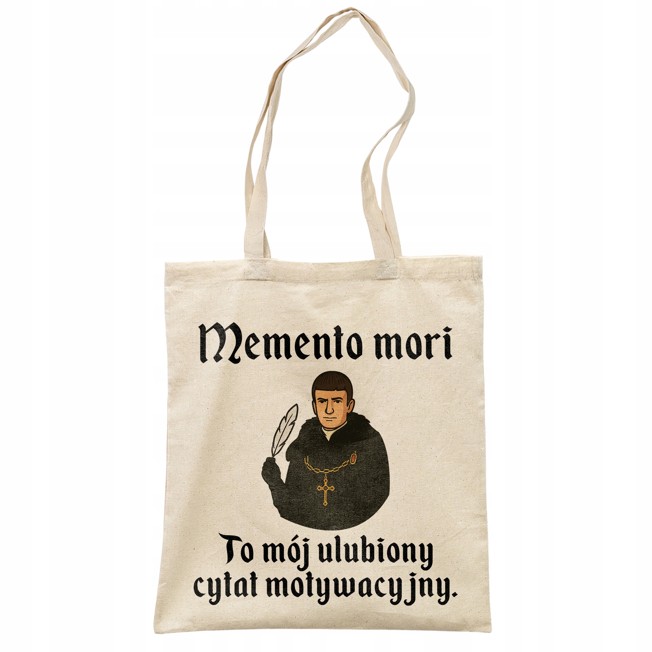 Torba bawełniana na zakupy 1670 Memento Mori Cytat Motywacyjny