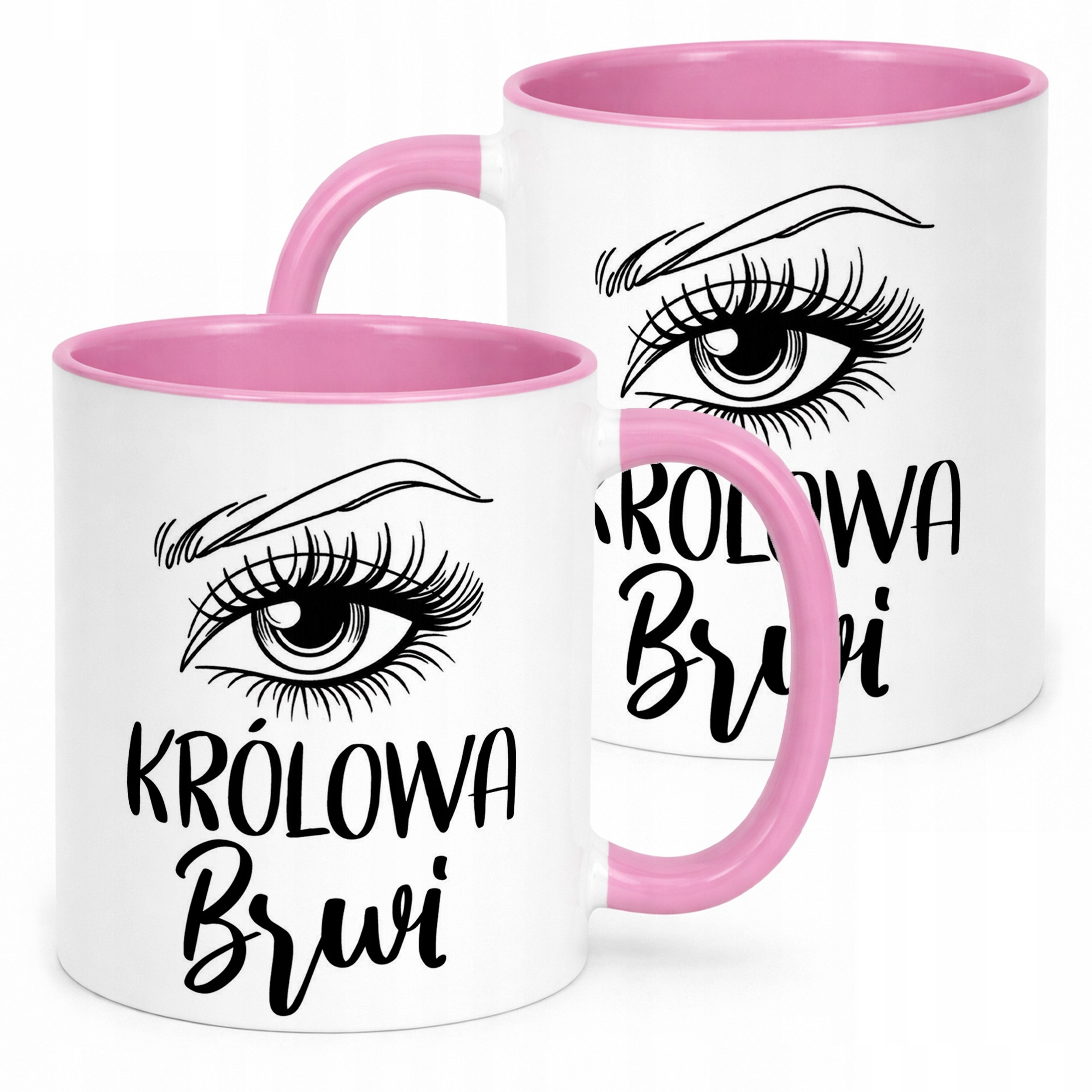 Kubek Różowy Królowa Brwi Dla Stylistki Brwi Prezent Upominek