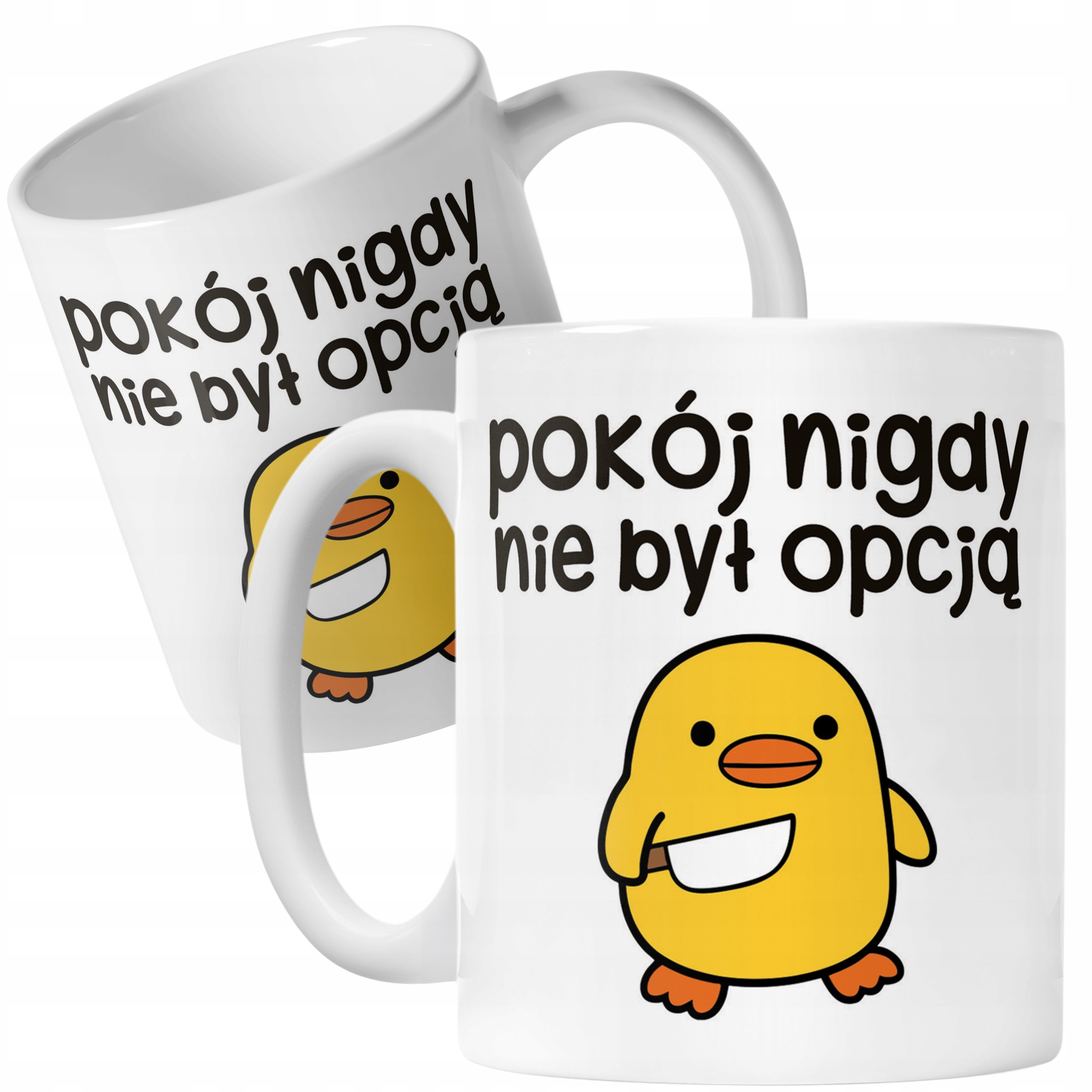 Kubek ceramiczny Pokój Nigdy Nie Był Opcją Śmieszny Zabawny Prezent