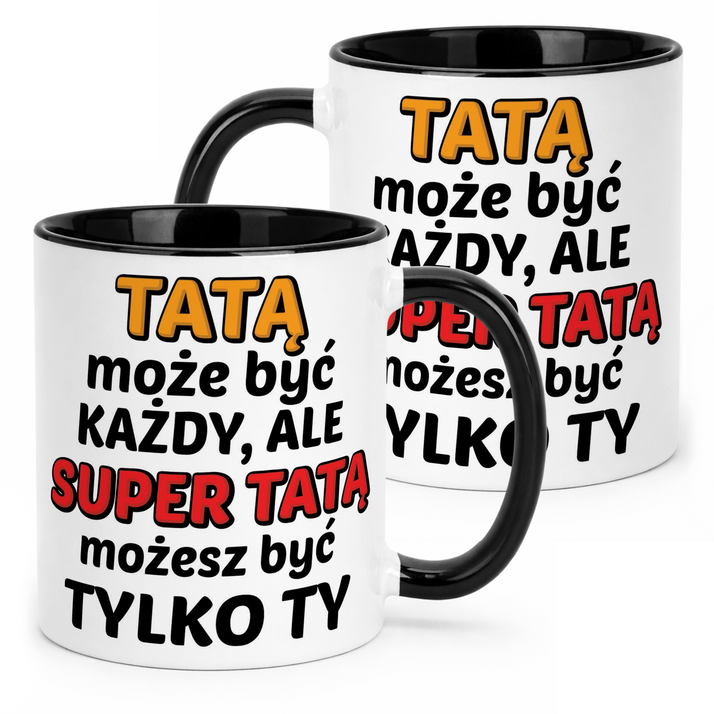 Kubek Czarny Dzień Ojca Dla Taty Tatą Może Być Każdy Prezent