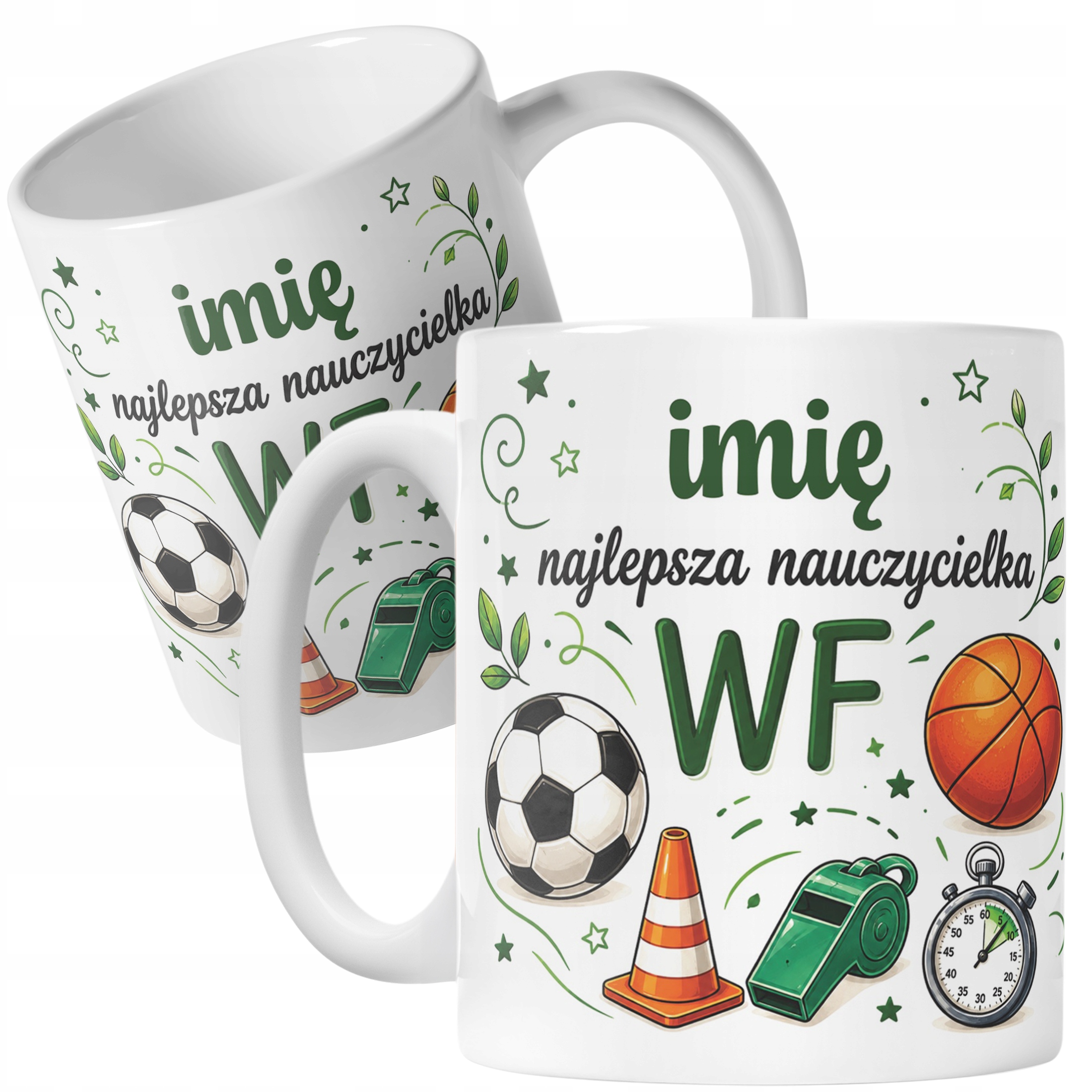 Kubek z Imieniem Dzień Nauczyciela Zakończenie Roku WF Prezent