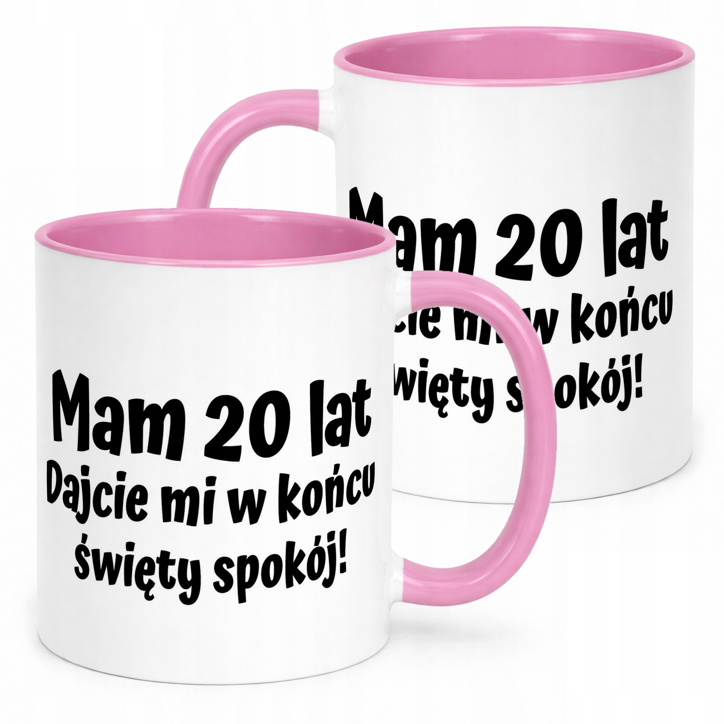 Kubek Różowy Mam 20 Lat Na Urodziny Prezent Upominek