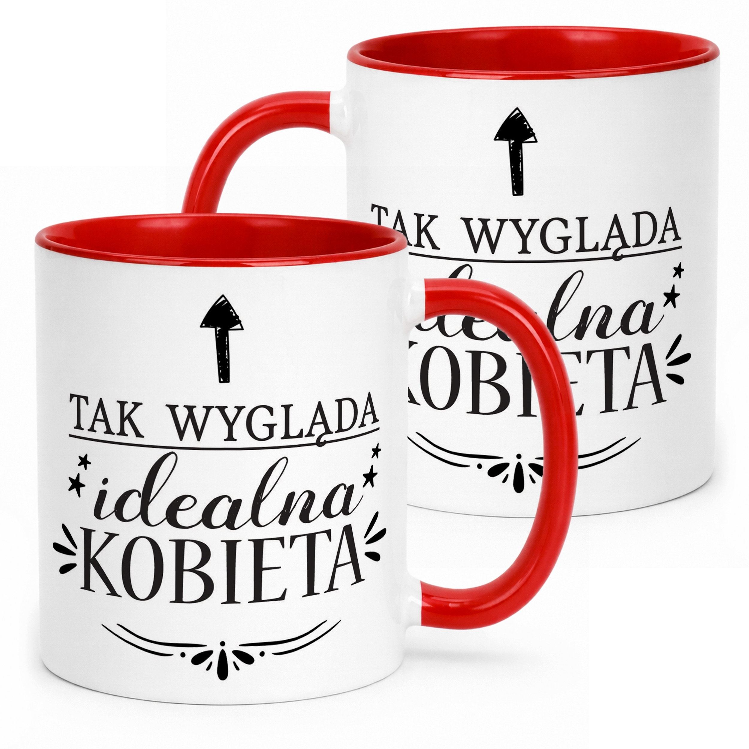 Kubek Czerwony Dzień Kobiet Dla Kobiety Dziewczyny Prezent Upominek