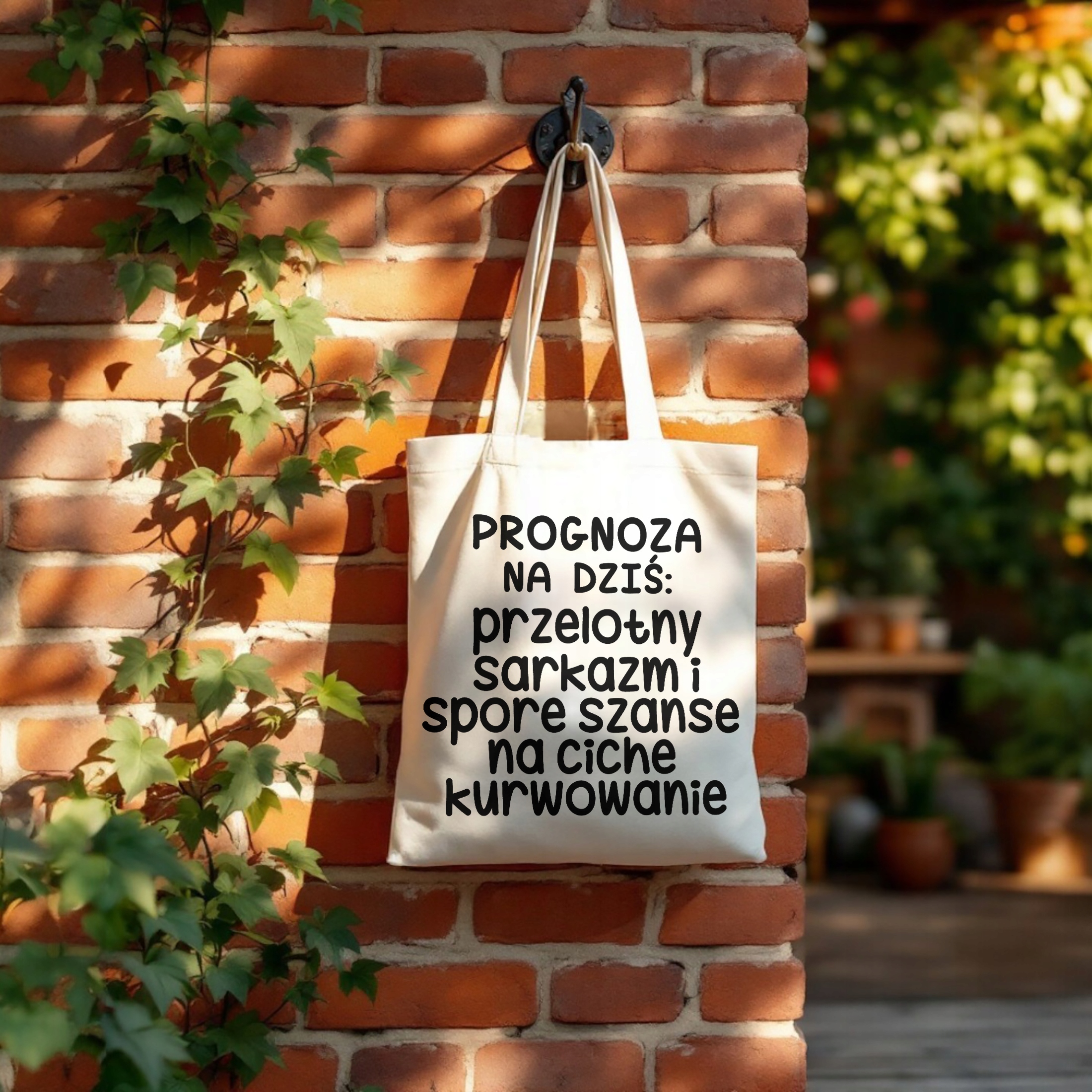 Torba bawełniana na zakupy Progonoza Pogody Na Dziś Zabawny Prezent