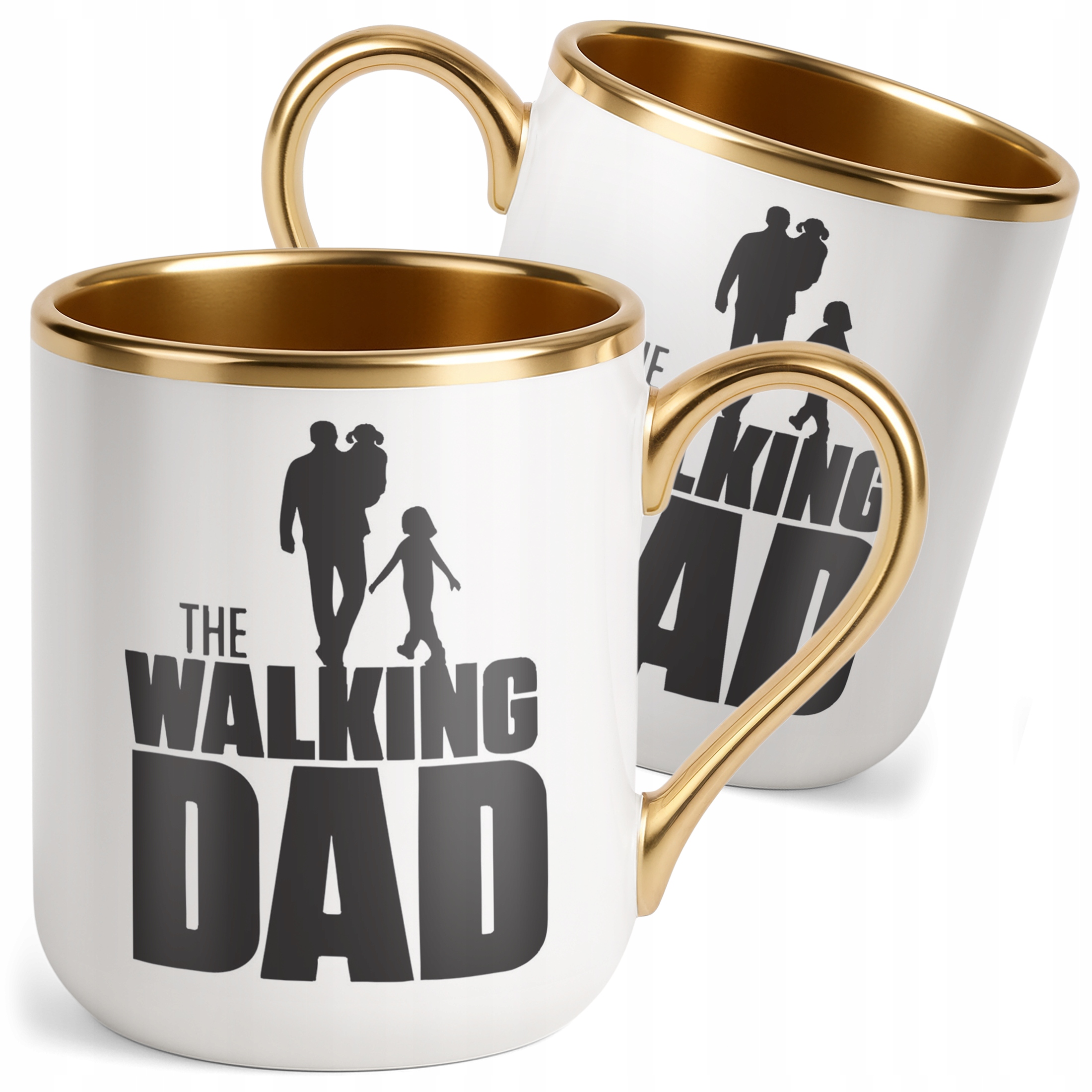 Kubek Premium Złoty Dzień Ojca Dla Taty The Walking Dad Prezent