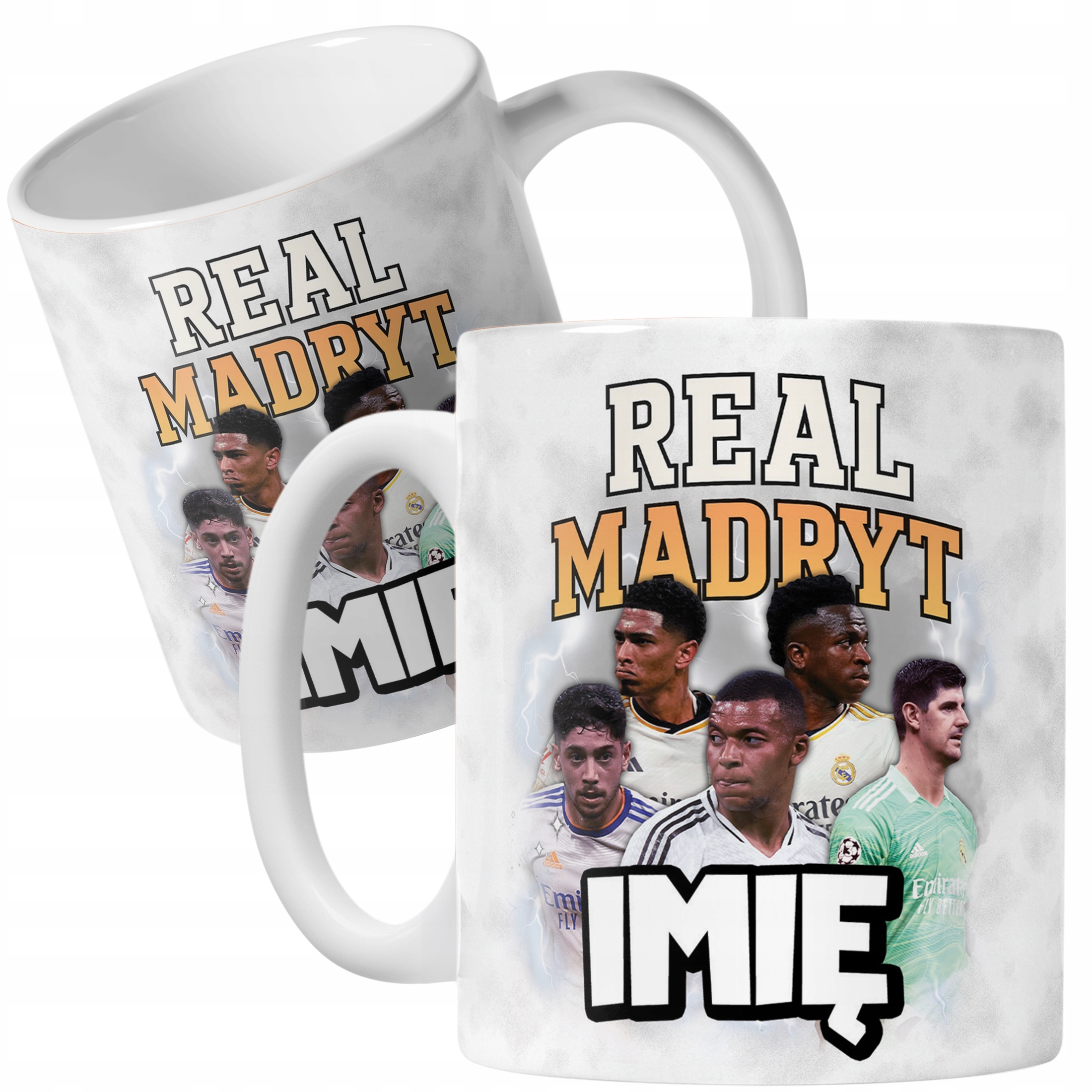 Kubek personalizowany Real Madryt Bellingham Vinicius Mbappé dla kibiców